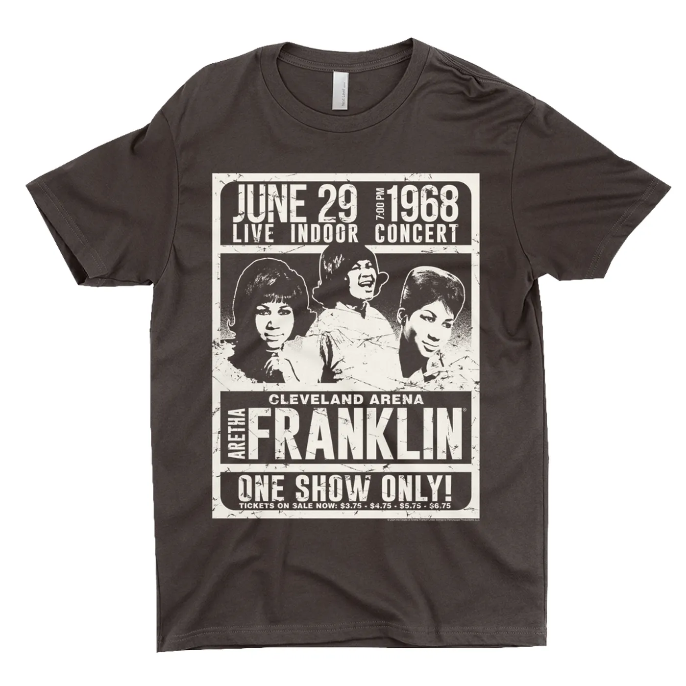 Aretha Franklin T-Shirt | One Show Only Cleveland Arena (Merchbar Exclusive) Aretha Franklin Shirt