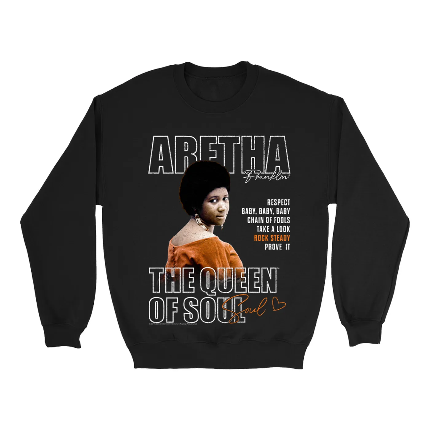 Aretha Franklin Sweatshirt | The Queen Of Soul Rock Steady Aretha Franklin Sweatshirt