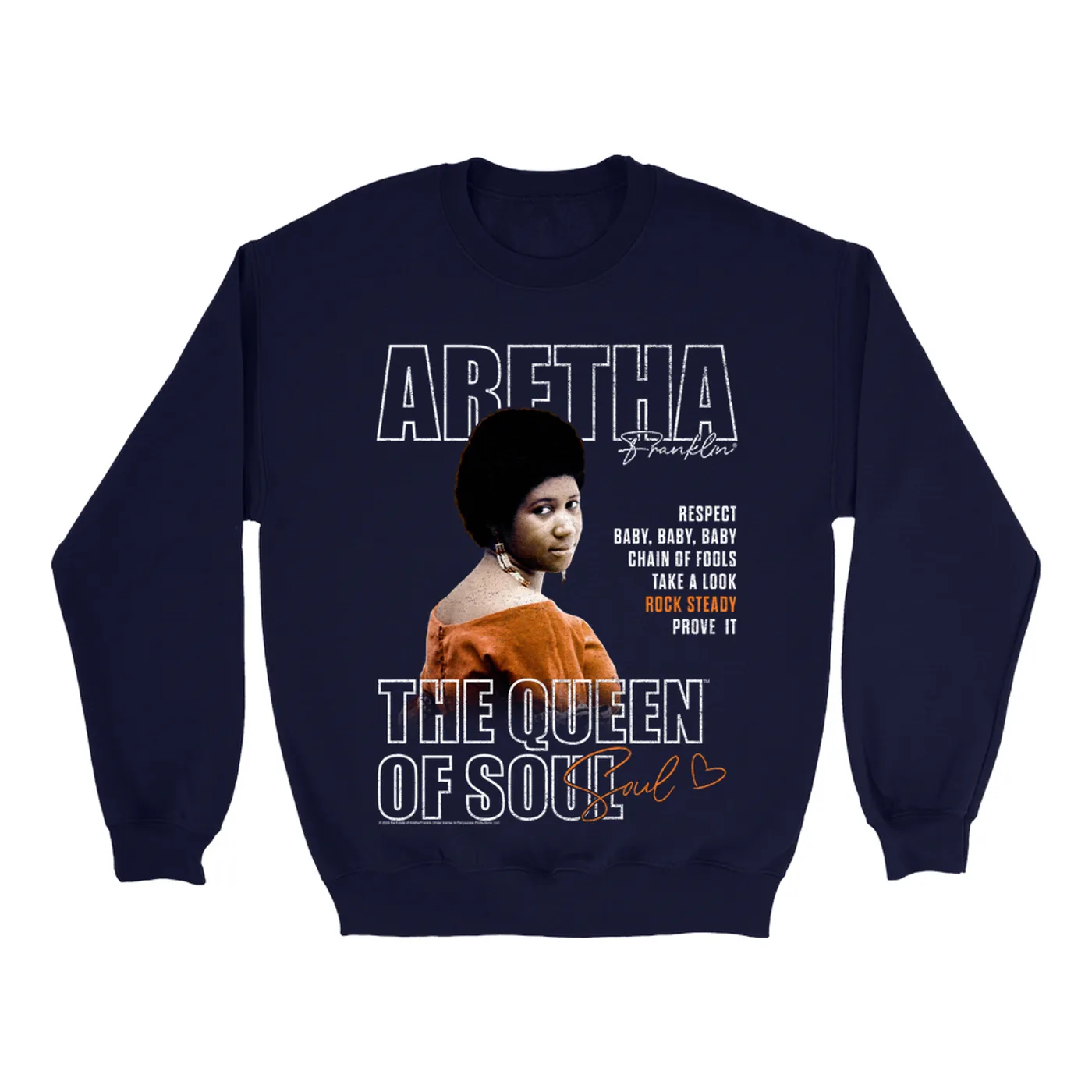 Aretha Franklin Sweatshirt | The Queen Of Soul Rock Steady Aretha Franklin Sweatshirt