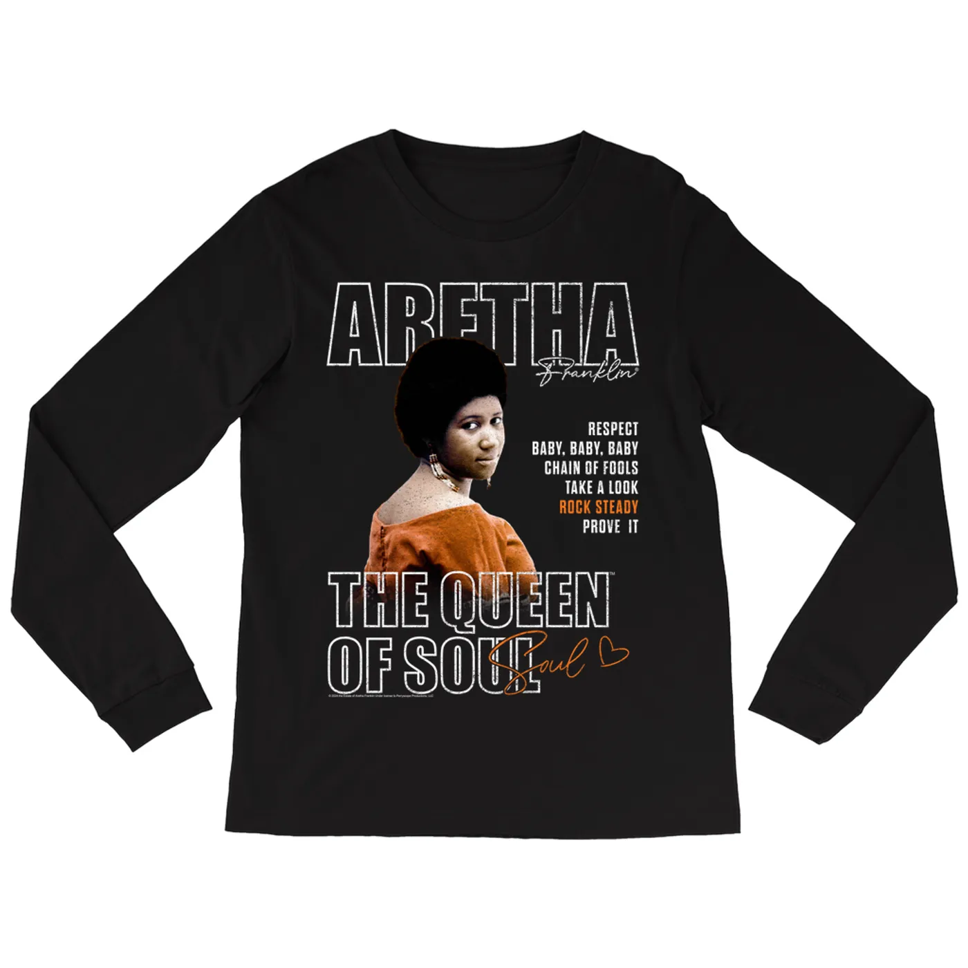 Aretha Franklin Long Sleeve Shirt | The Queen Of Soul Rock Steady Aretha Franklin Shirt