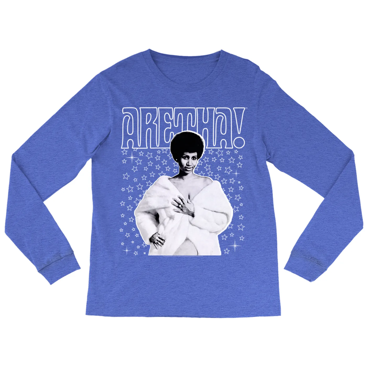 Aretha Franklin Long Sleeve Shirt | Star Studded Aretha! (Merchbar Exclusive) Aretha Franklin Shirt