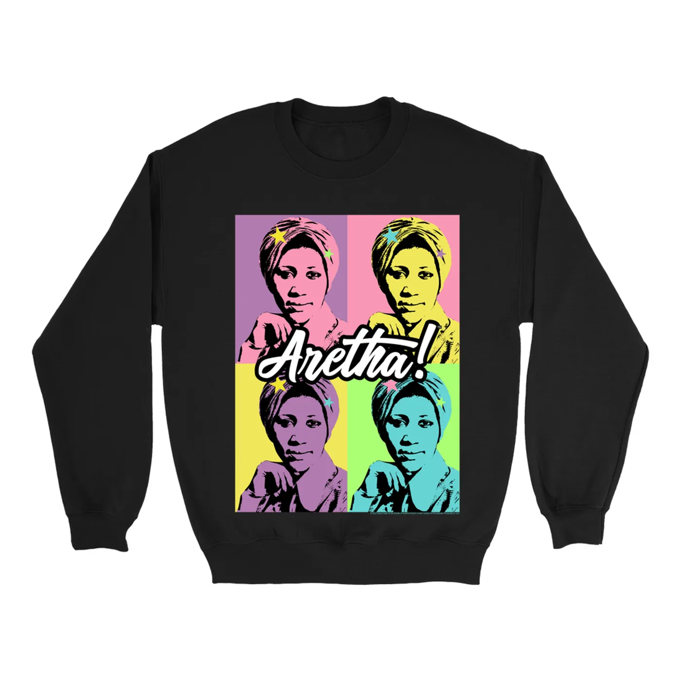 Aretha Franklin Sweatshirt | 1974 Pastel Pop Art (Merchbar Exclusive) Aretha Franklin Sweatshirt
