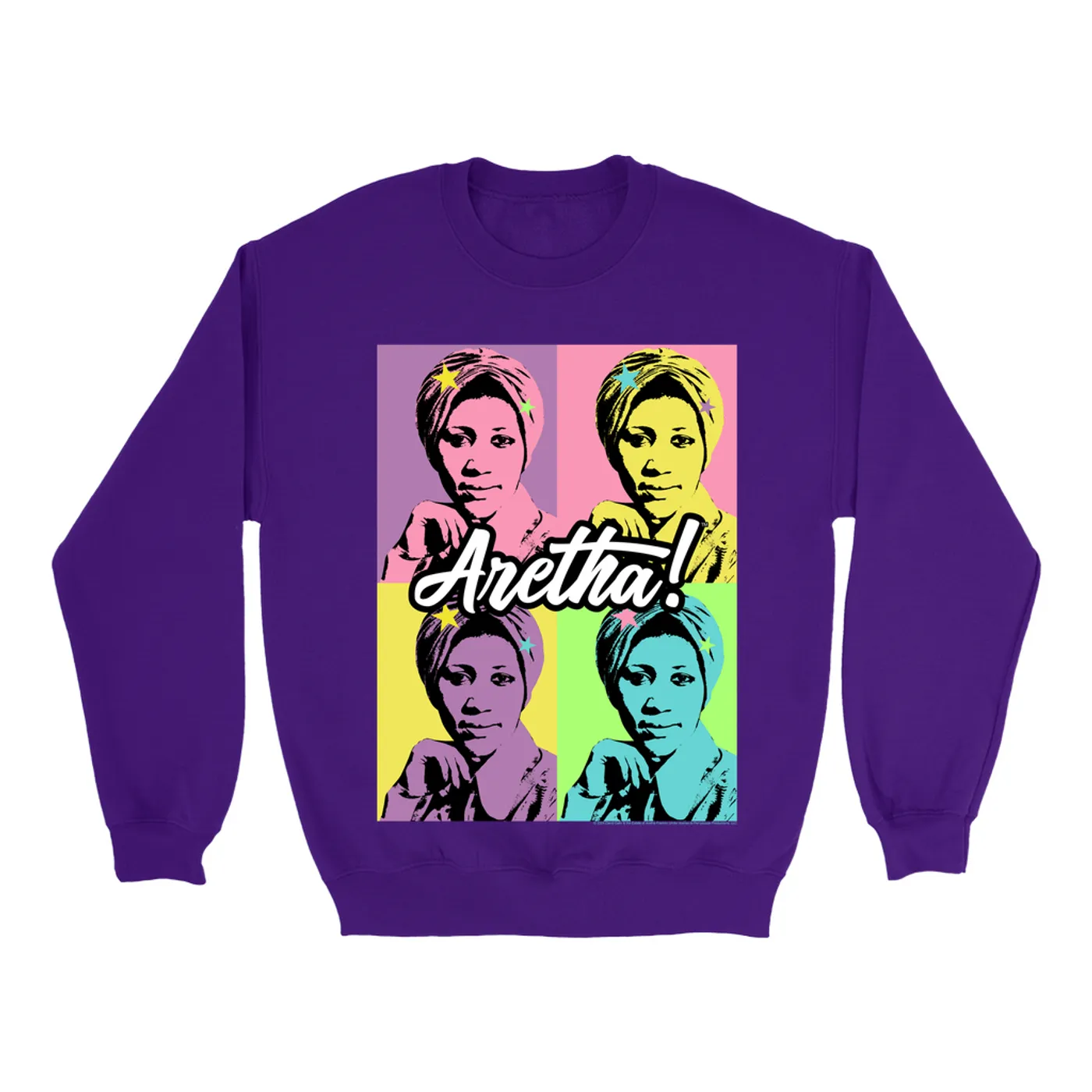 Aretha Franklin Sweatshirt | 1974 Pastel Pop Art (Merchbar Exclusive) Aretha Franklin Sweatshirt