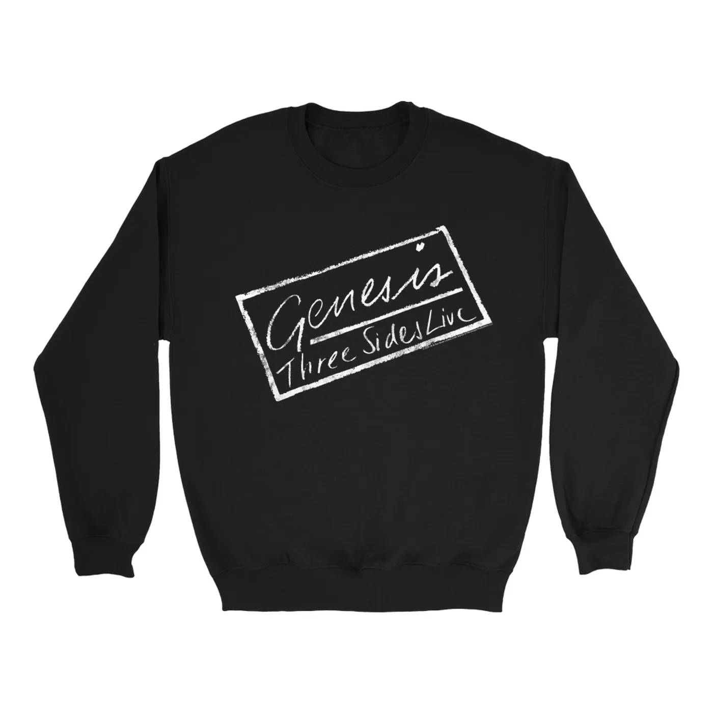 Genesis Sweatshirt | Three Sides Lives Album Design Distressed Genesis Sweatshirt