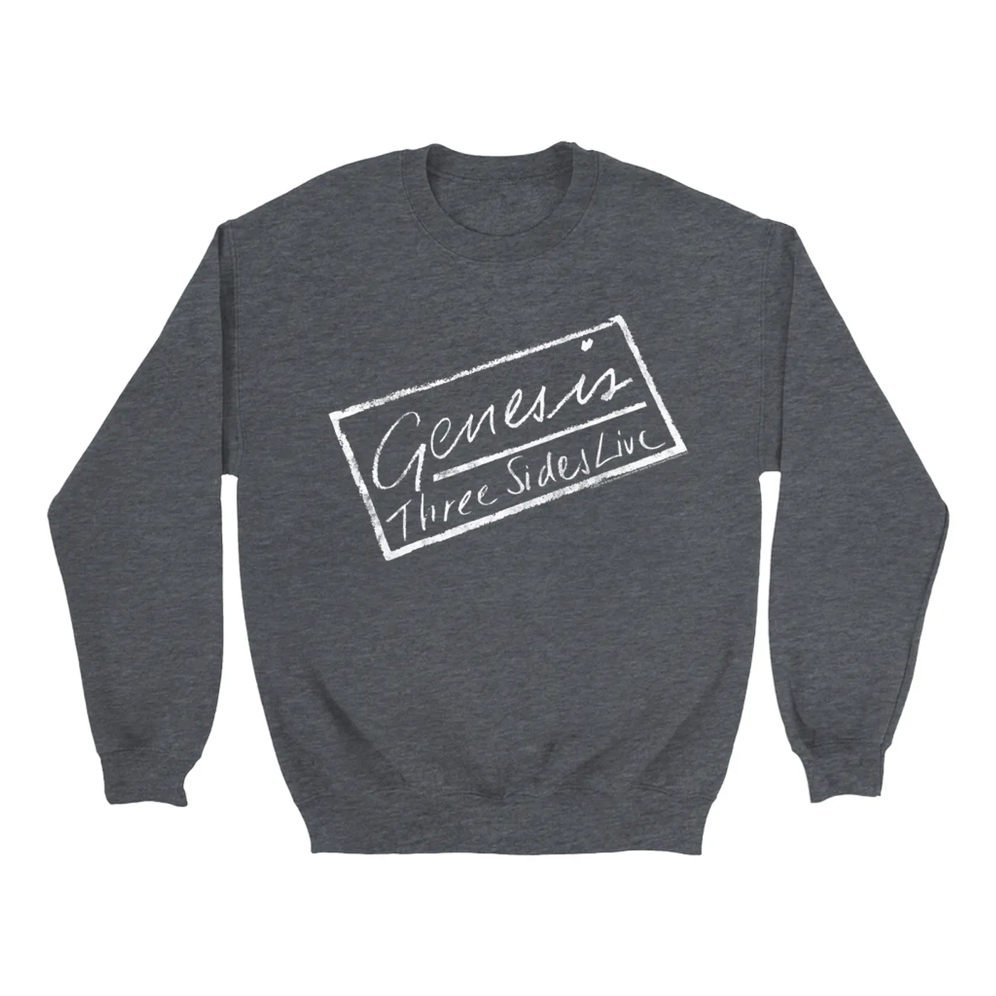 Genesis Sweatshirt | Three Sides Lives Album Design Distressed Genesis Sweatshirt