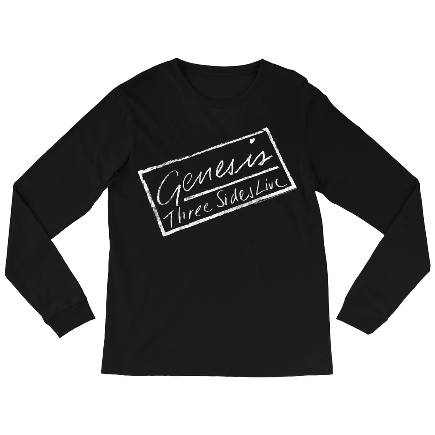 Genesis Long Sleeve Shirt | Three Sides Lives Album Design Distressed Genesis Shirt