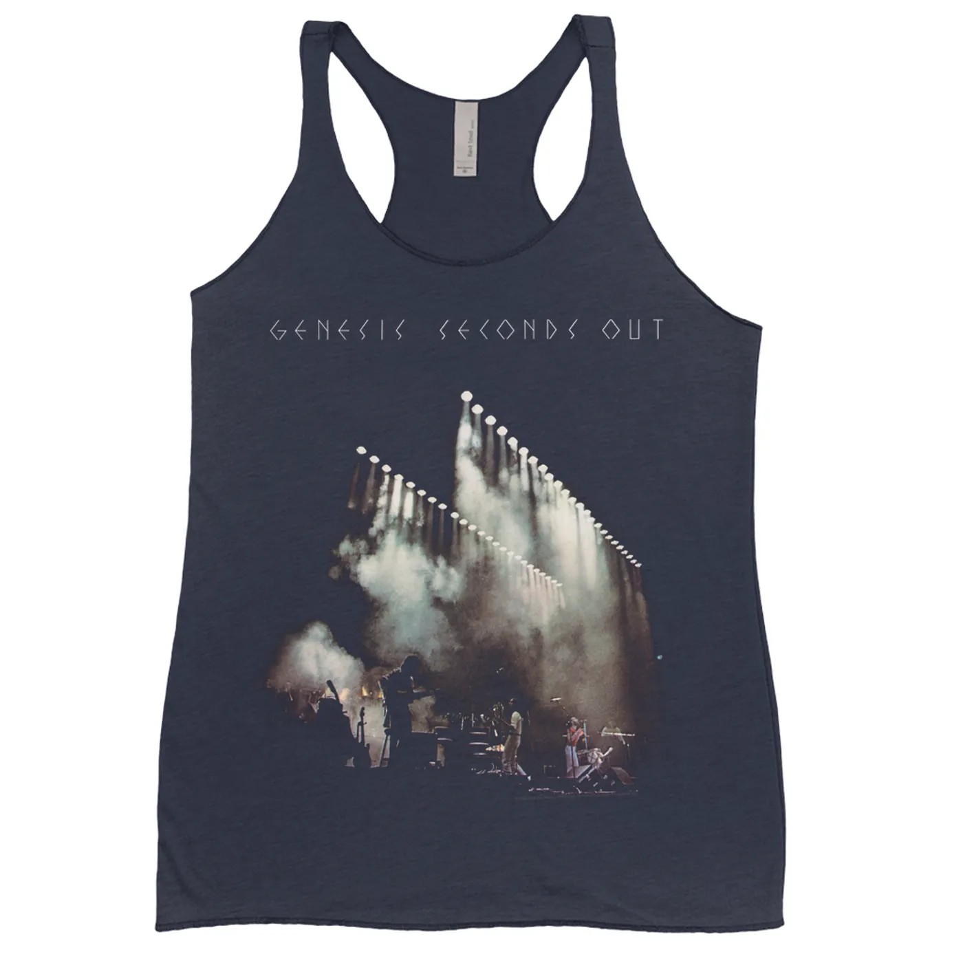 Genesis Ladies' Tank Top | Seconds Out Live On Stage Distressed Genesis Shirt
