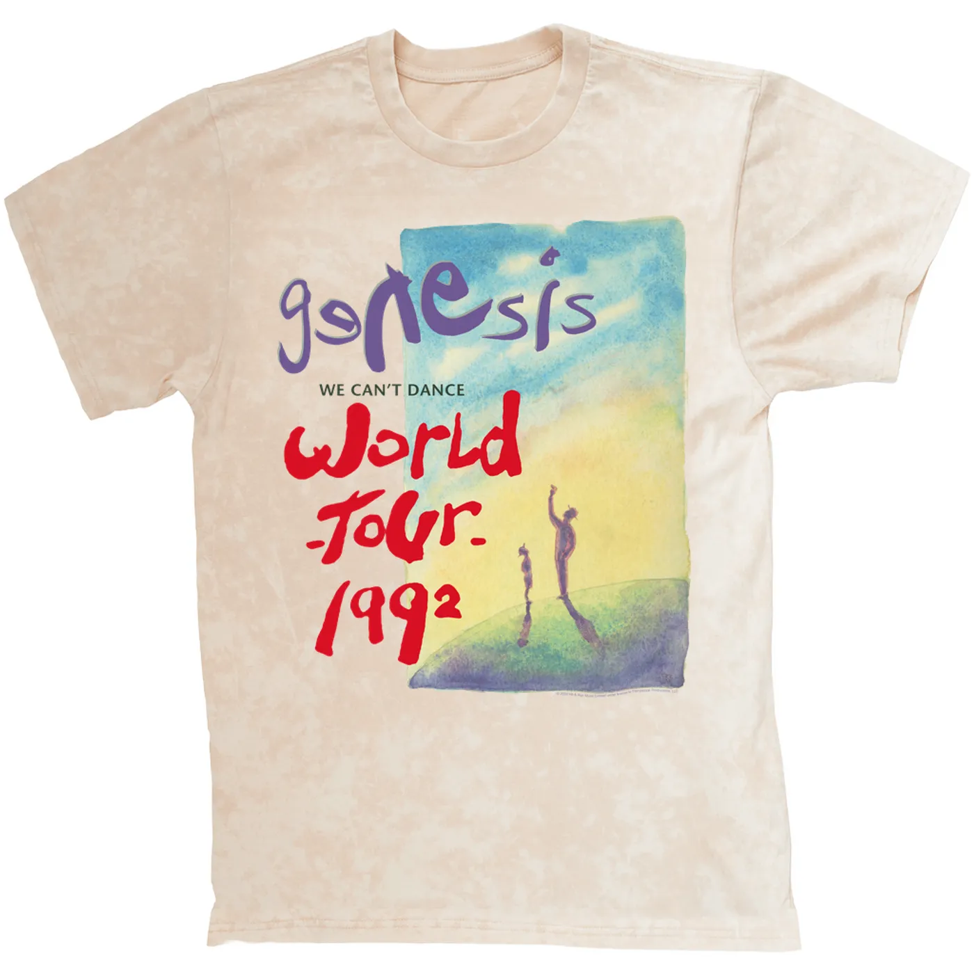 Genesis T-shirt | We Can't Dance Album World Tour 1992 Genesis Mineral Wash Shirt