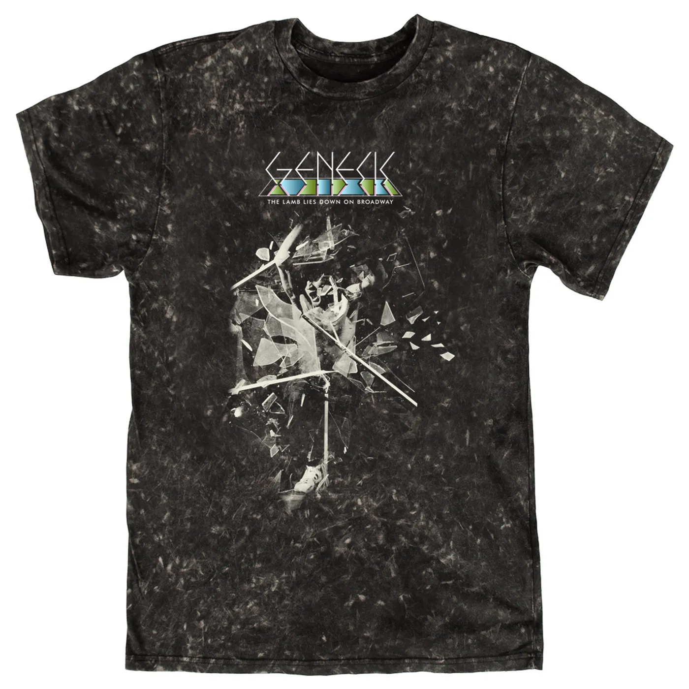 Genesis T-shirt | The Lamb Lies Down On Broadway Retro Album Design Genesis Mineral Wash Shirt