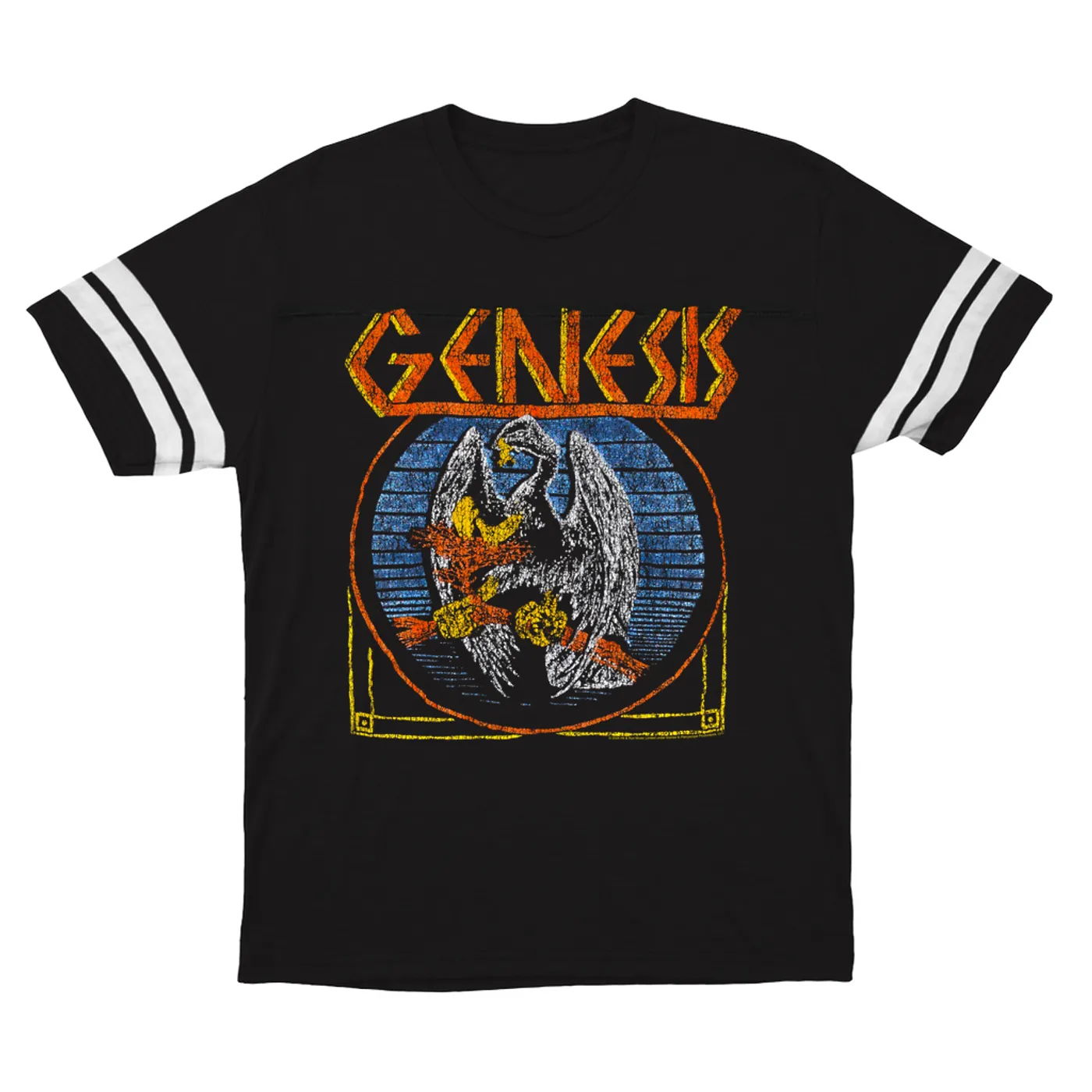 Genesis T-Shirt | Retro Vintage Eagle Distressed Genesis Football Shirt