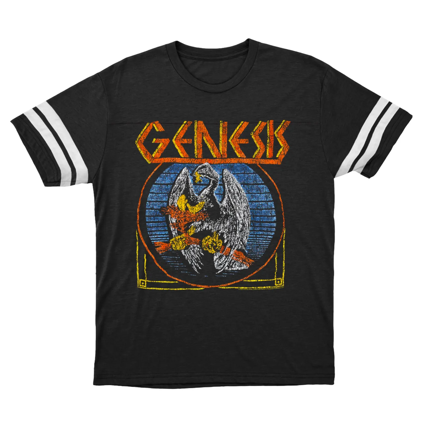 Genesis T-Shirt | Retro Vintage Eagle Distressed Genesis Football Shirt