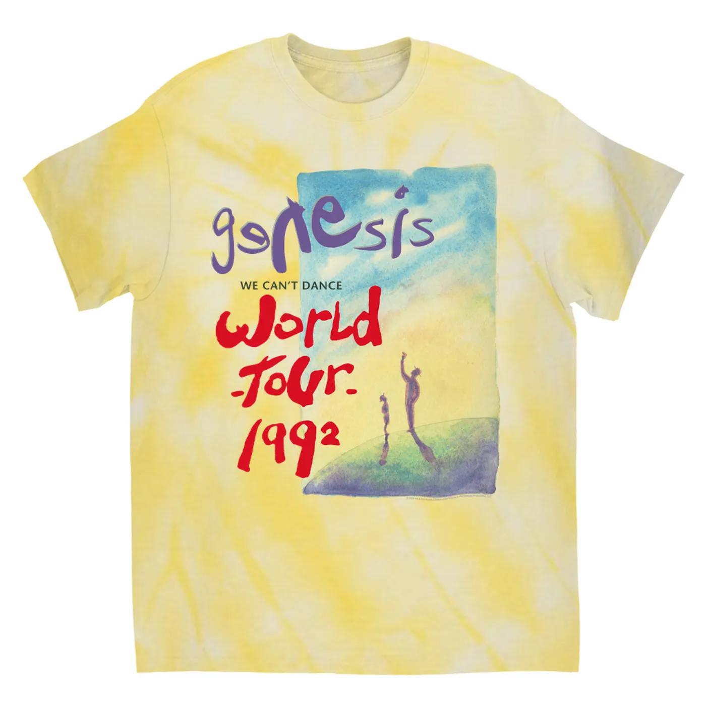 Genesis T-Shirt | We Can't Dance Album World Tour 1992 Genesis Tie Dye Shirt