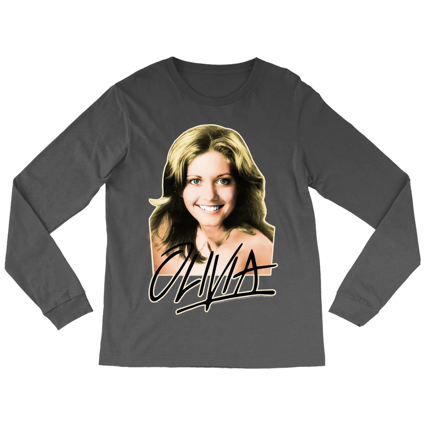 Olivia Newton-John Long Sleeve Shirt | Logo And Young Image Design Olivia Newton John Shirt