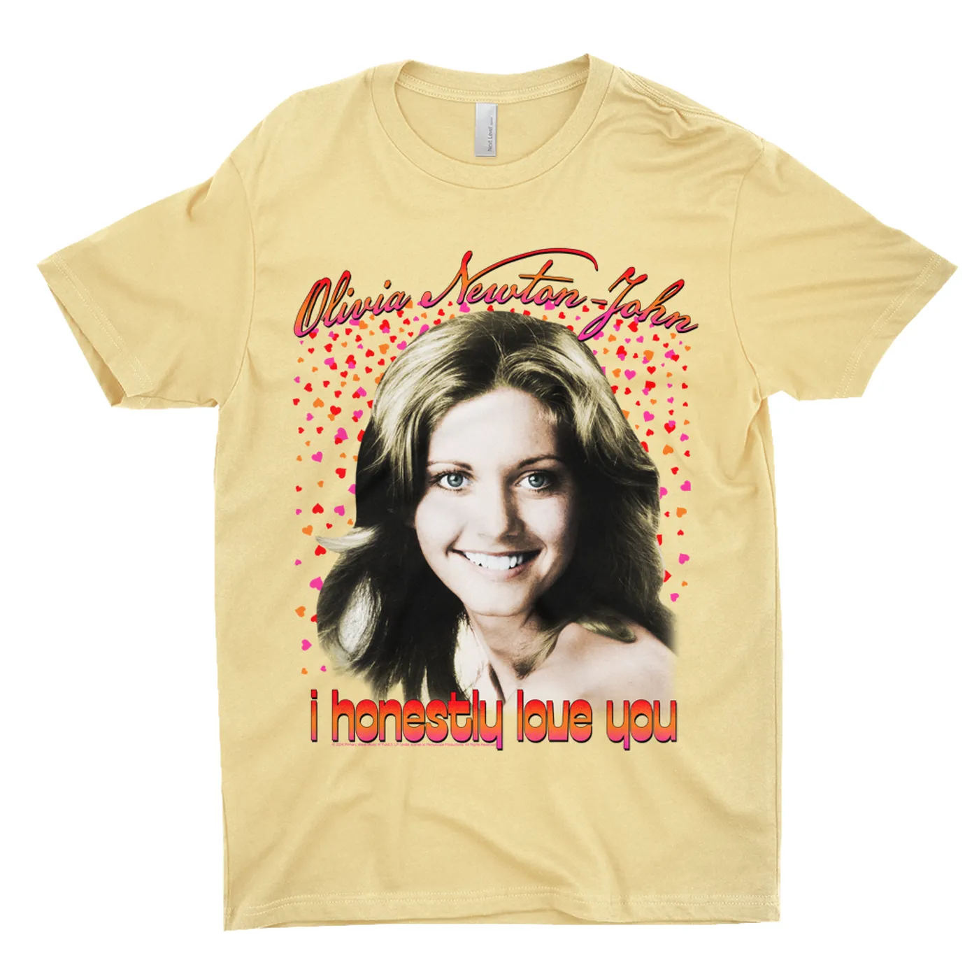 Olivia Newton-John T-Shirt | I Honestly Love You In Hearts (Merchbar Exclusive) Olivia Newton John Shirt