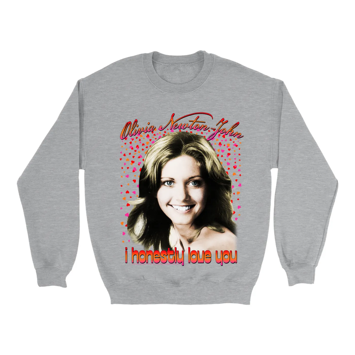 Olivia Newton-John Sweatshirt | I Honestly Love You In Hearts (Merchbar Exclusive) Olivia Newton John Sweatshirt