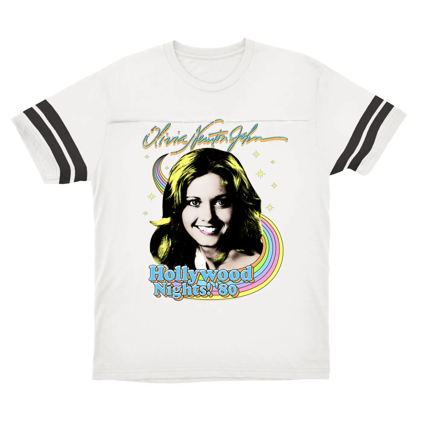 Olivia Newton-John T-Shirt | Hollywood Nights! 1980 (Merchbar Exclusive) Olivia Newton John Football Shirt