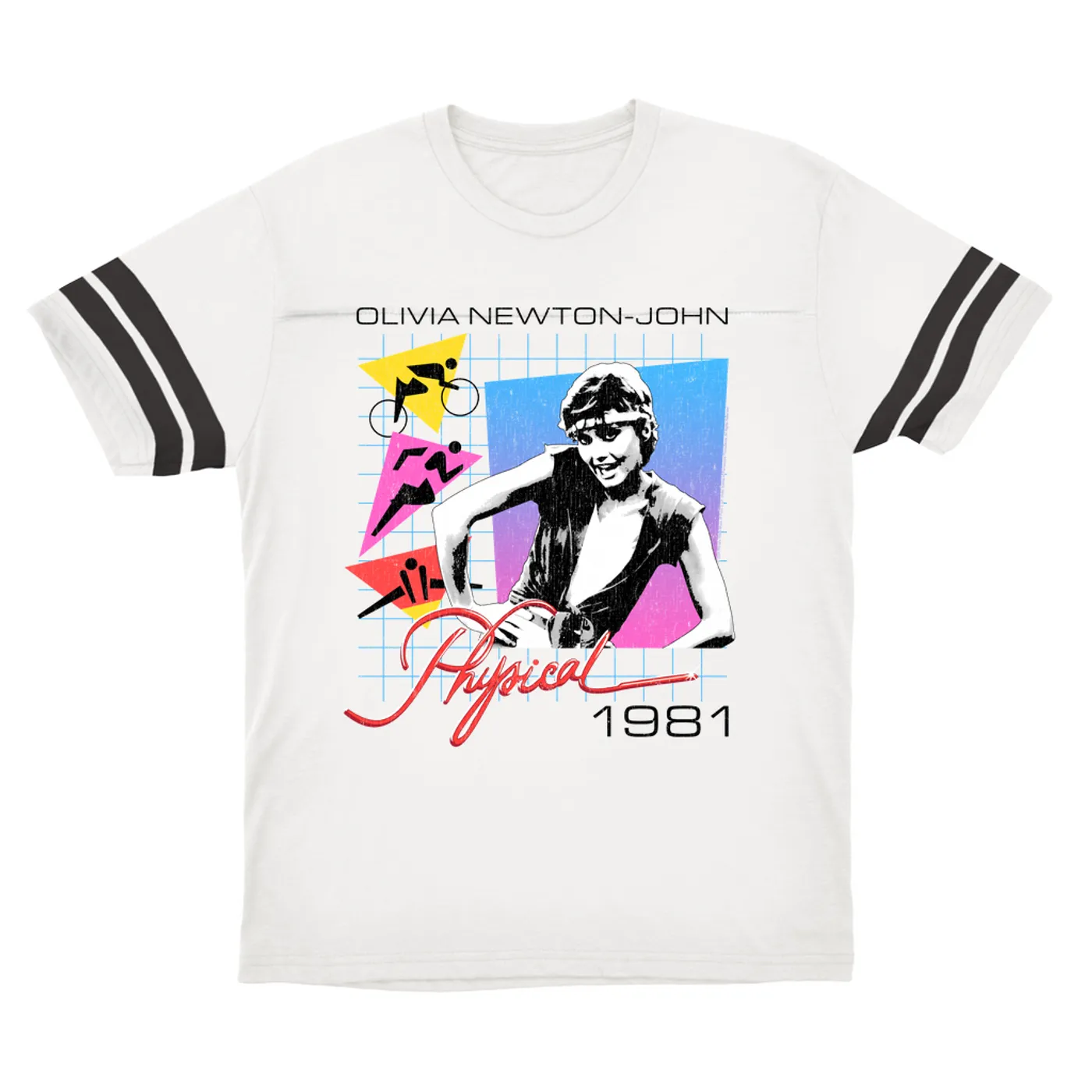 Olivia Newton-John T-Shirt | Let's Get Physical 1981 (Merchbar Exclusive) Olivia Newton John Football Shirt