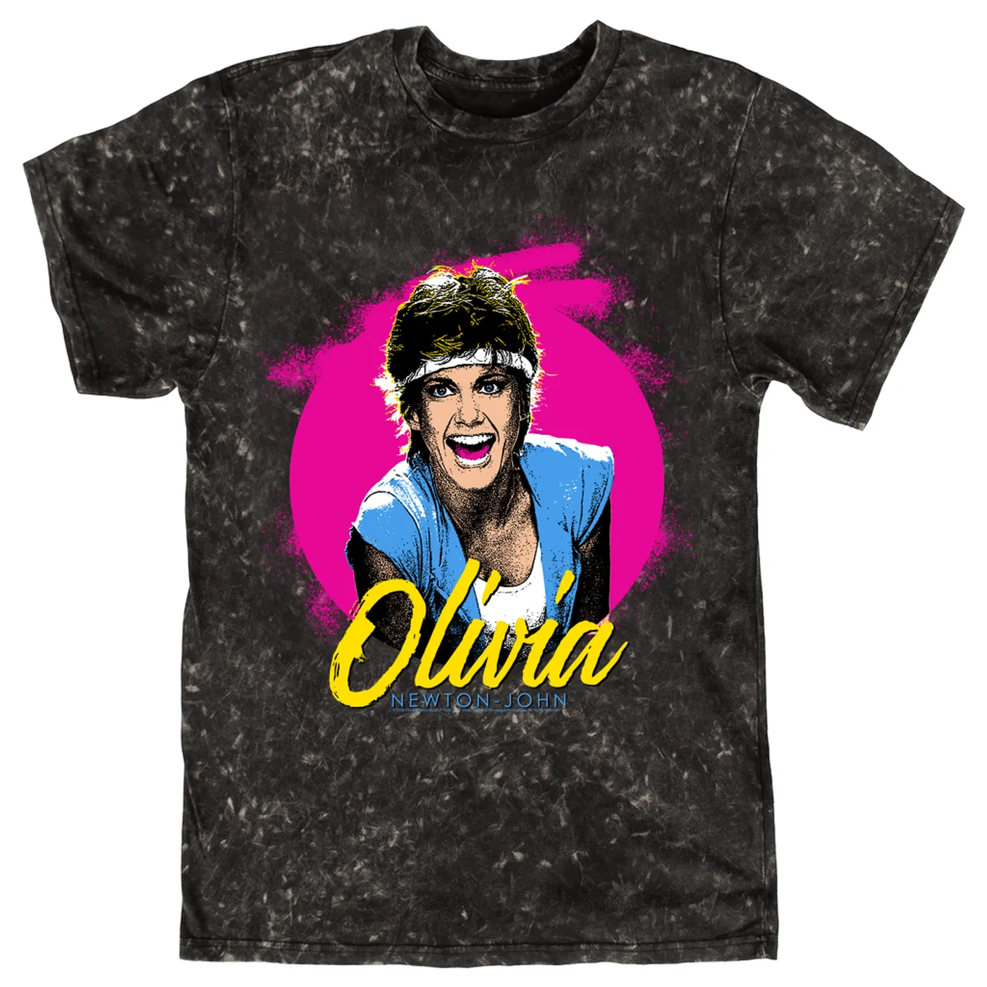 Olivia Newton-John T-shirt | Physical Throwback Image Olivia Newton John Mineral Wash Shirt