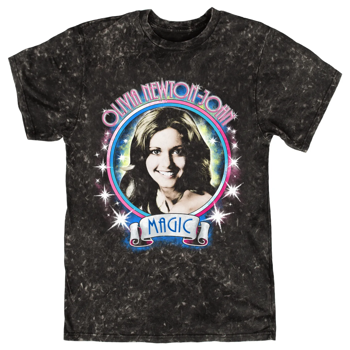 Olivia Newton-John T-shirt | Pure Magic Distressed (Merchbar Exclusive) Olivia Newton John Mineral Wash Shirt