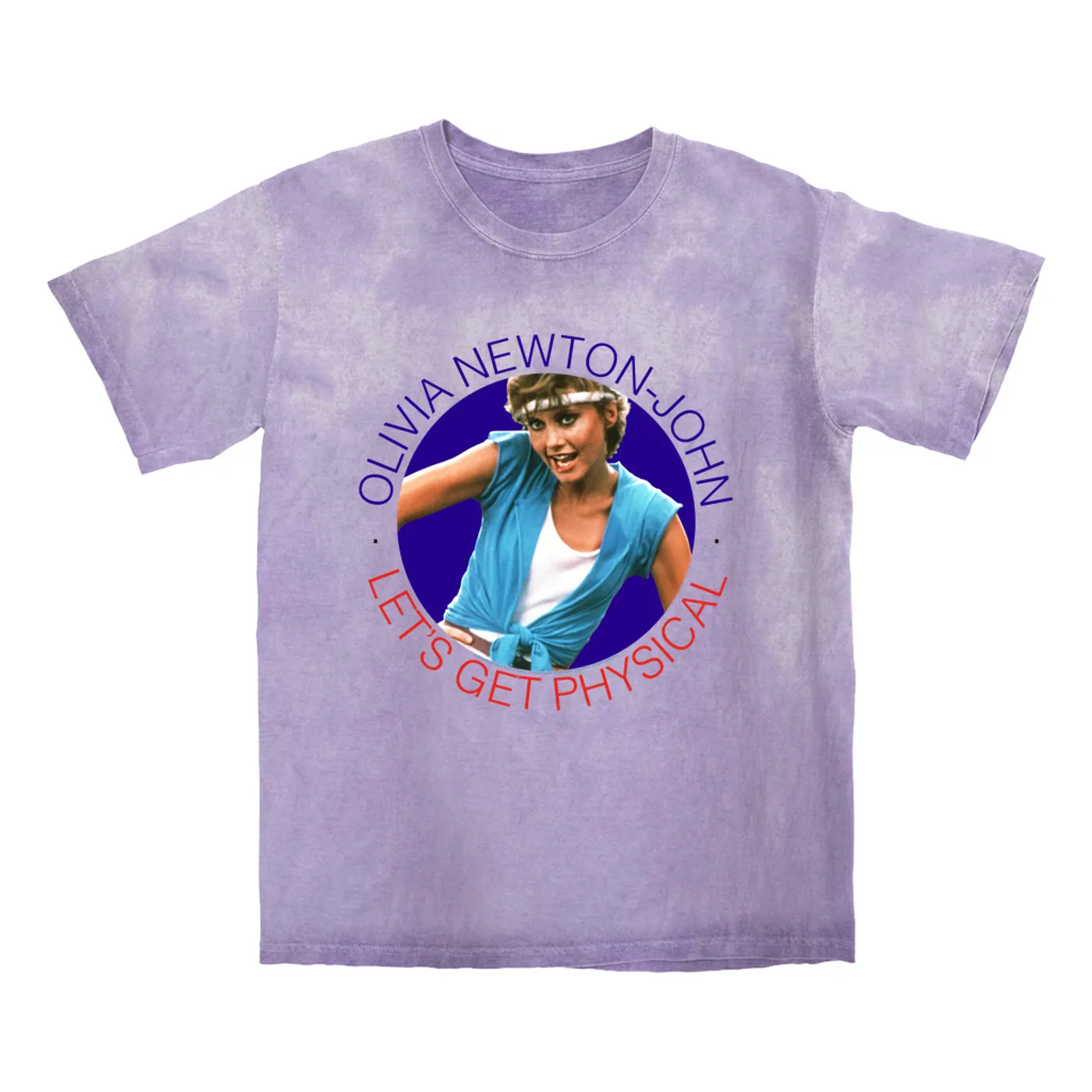 Olivia Newton-John T-shirt | Modern Let's Get Physical Olivia Newton John Color Blast Shirt