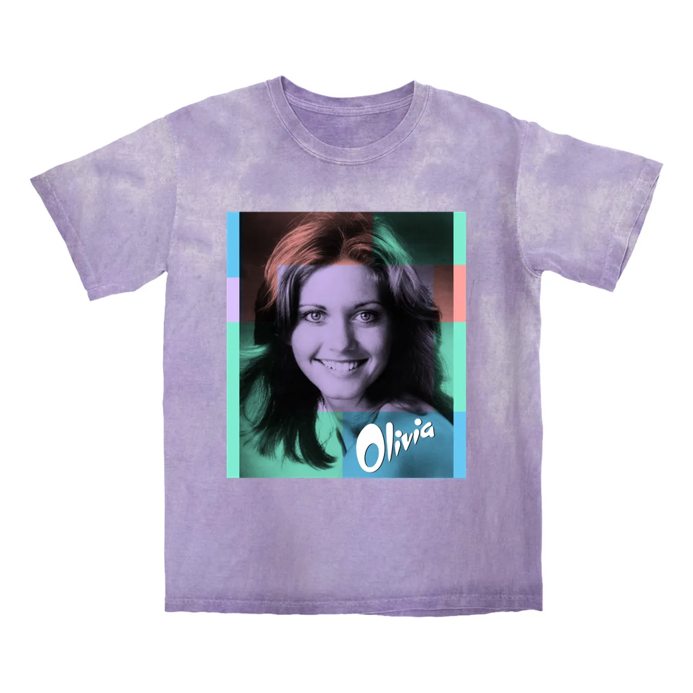 Olivia Newton-John T-shirt | Multi-Color Harmony Image Olivia Newton John Color Blast Shirt