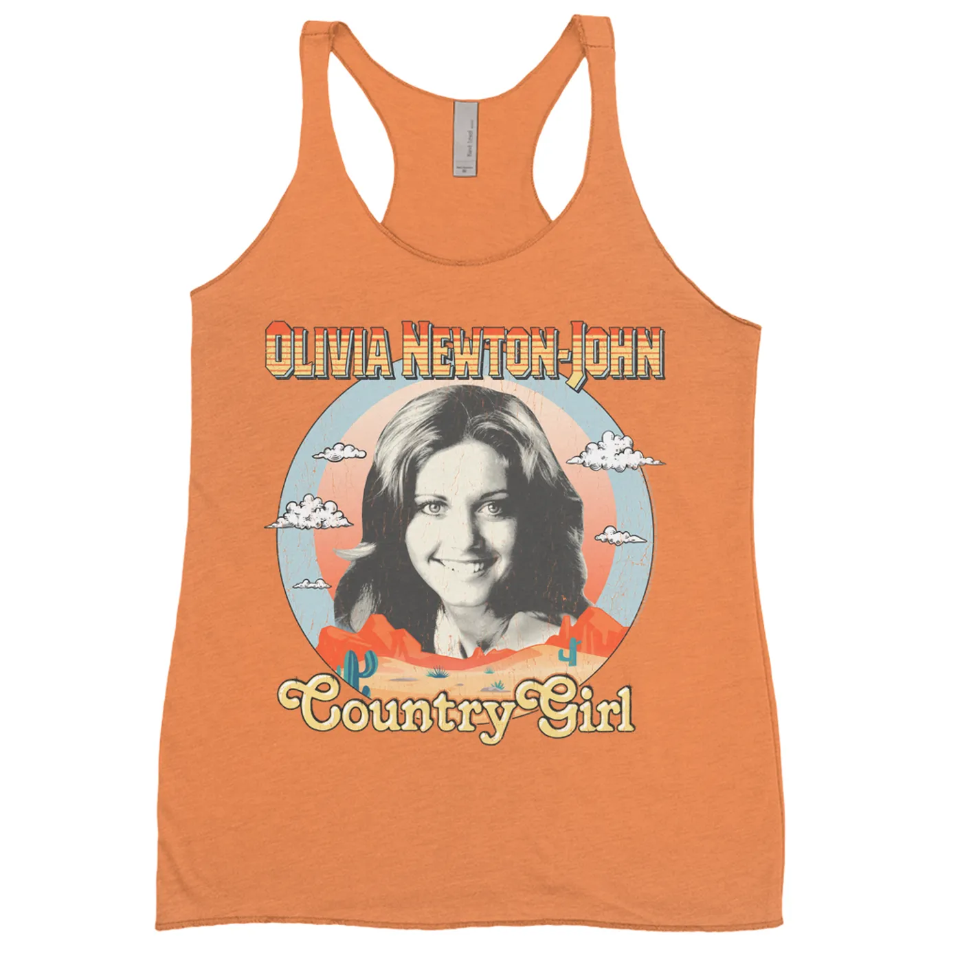 Olivia Newton-John Ladies' Tank Top | Country Girl Landscape Design (Merchbar Exclusive) Olivia Newton John Shirt