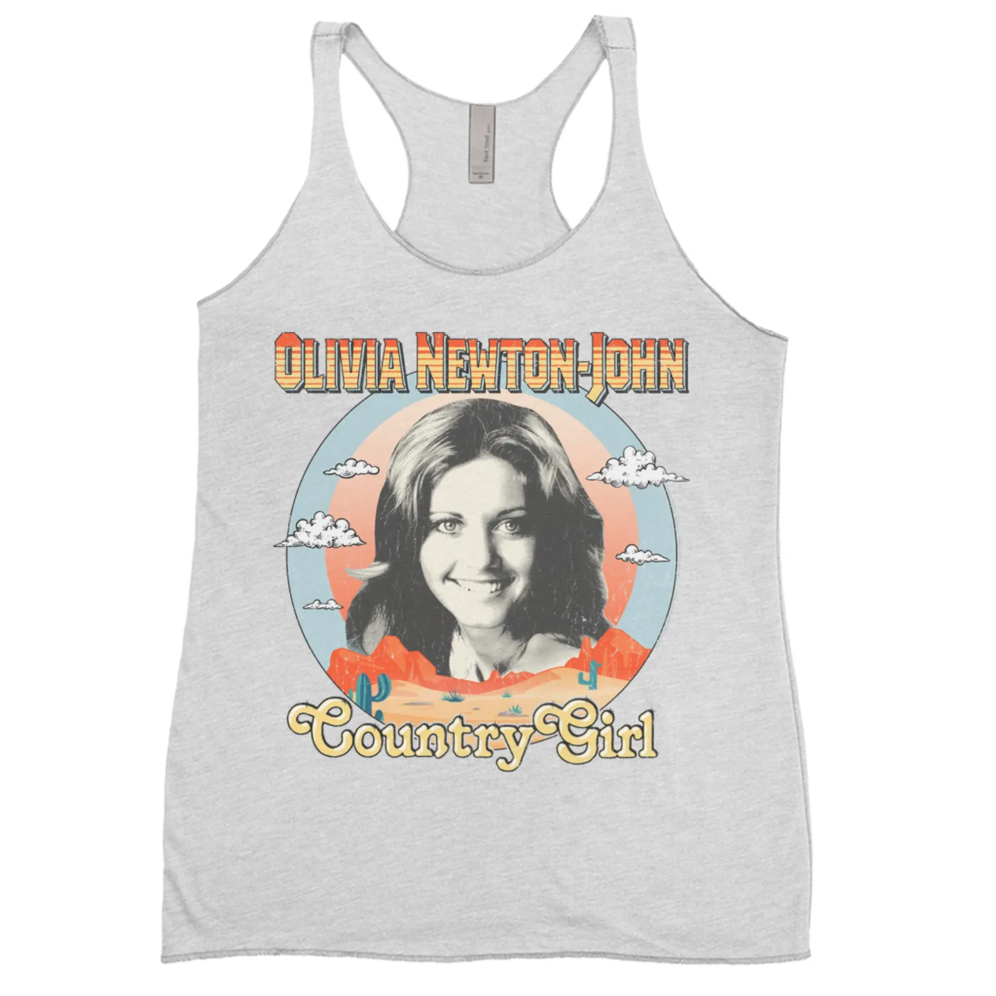 Olivia Newton-John Ladies' Tank Top | Country Girl Landscape Design (Merchbar Exclusive) Olivia Newton John Shirt
