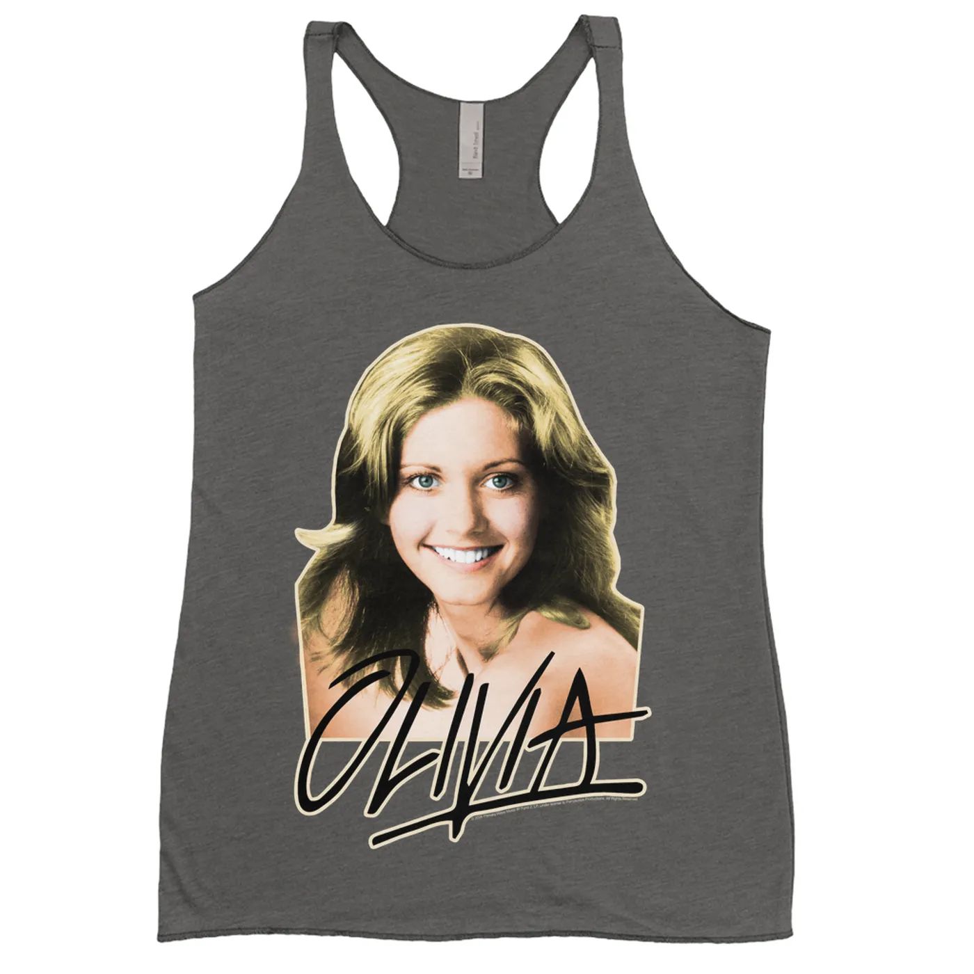 Olivia Newton-John Ladies' Tank Top | Logo And Young Image Design Olivia Newton John Shirt