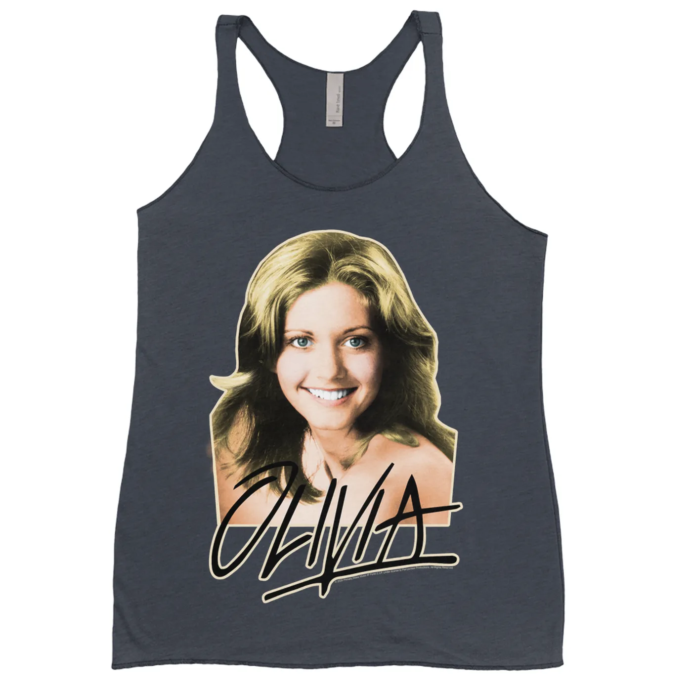 Olivia Newton-John Ladies' Tank Top | Logo And Young Image Design Olivia Newton John Shirt