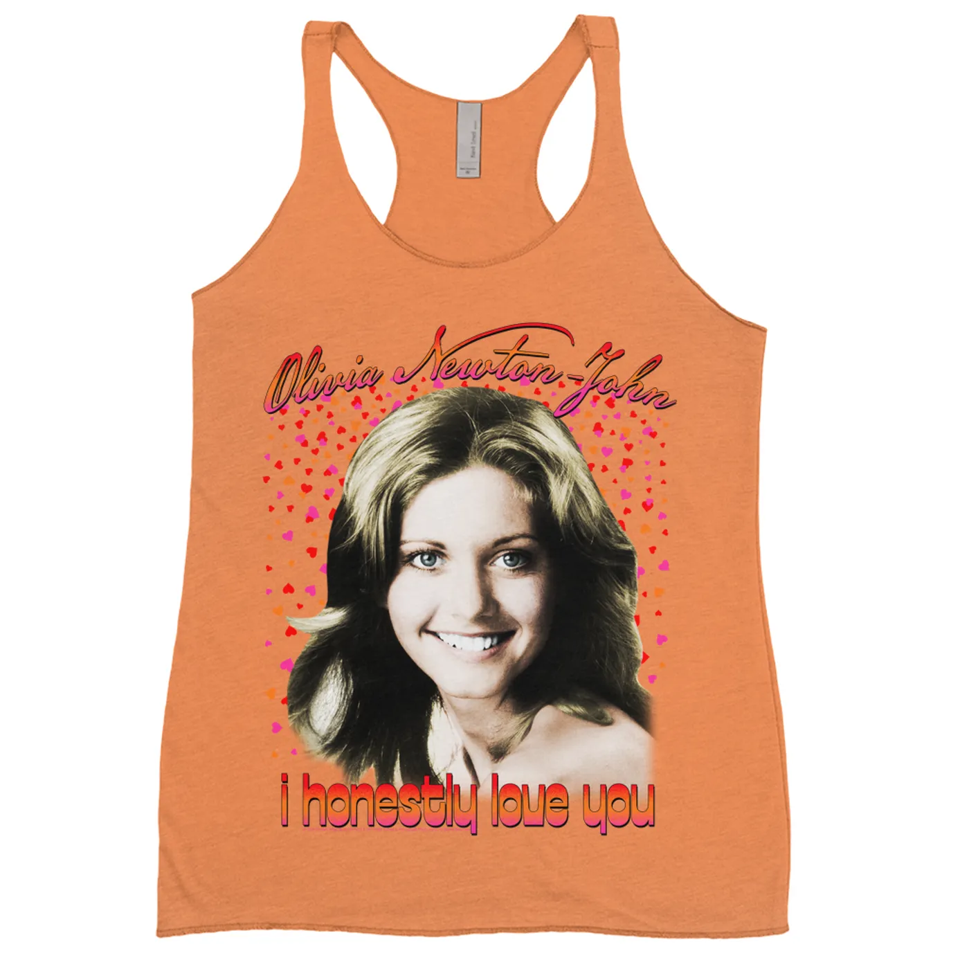 Olivia Newton-John Ladies' Tank Top | I Honestly Love You In Hearts (Merchbar Exclusive) Olivia Newton John Shirt
