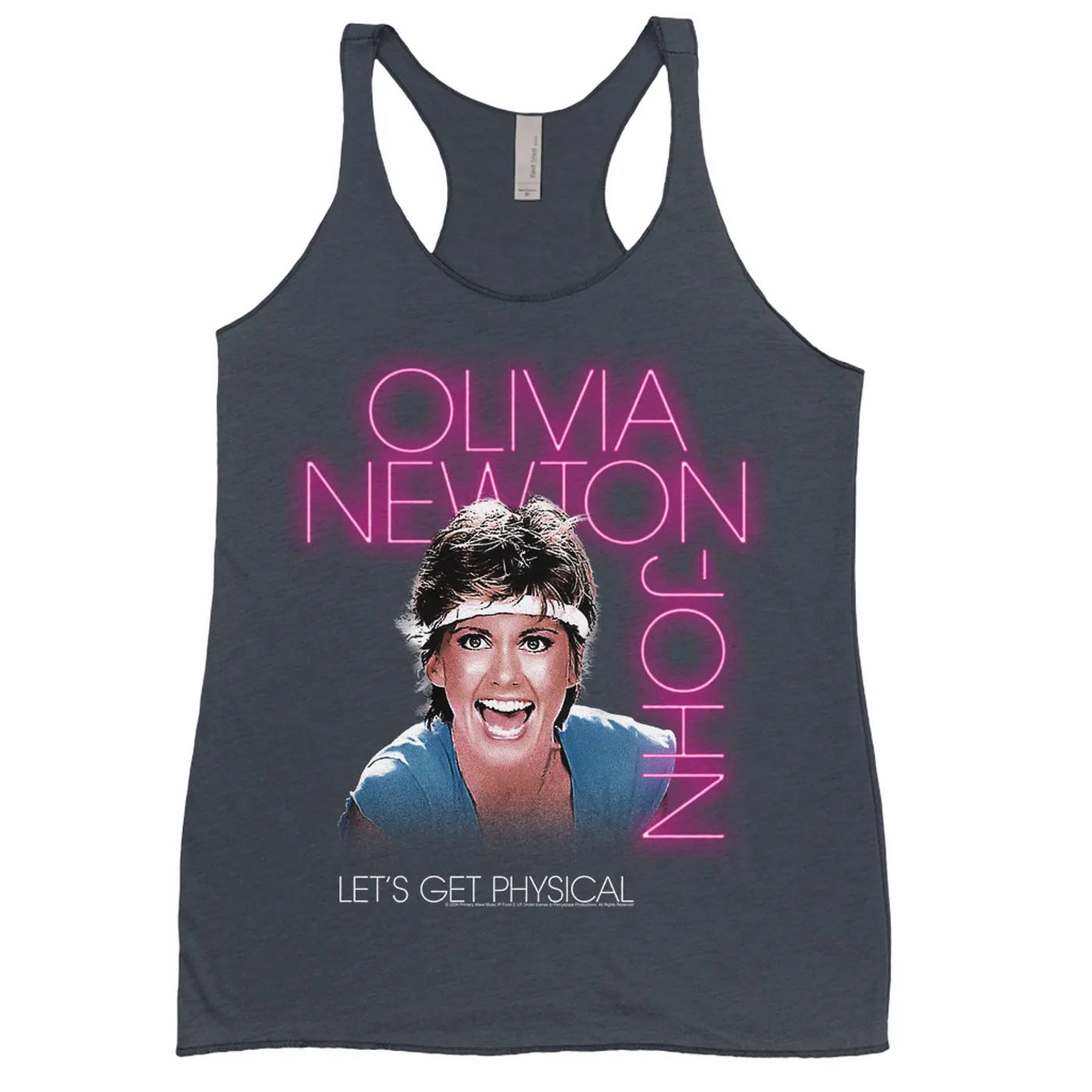 Olivia Newton-John Ladies' Tank Top | Let's Get Physical Neon Pink Olivia Newton John Shirt