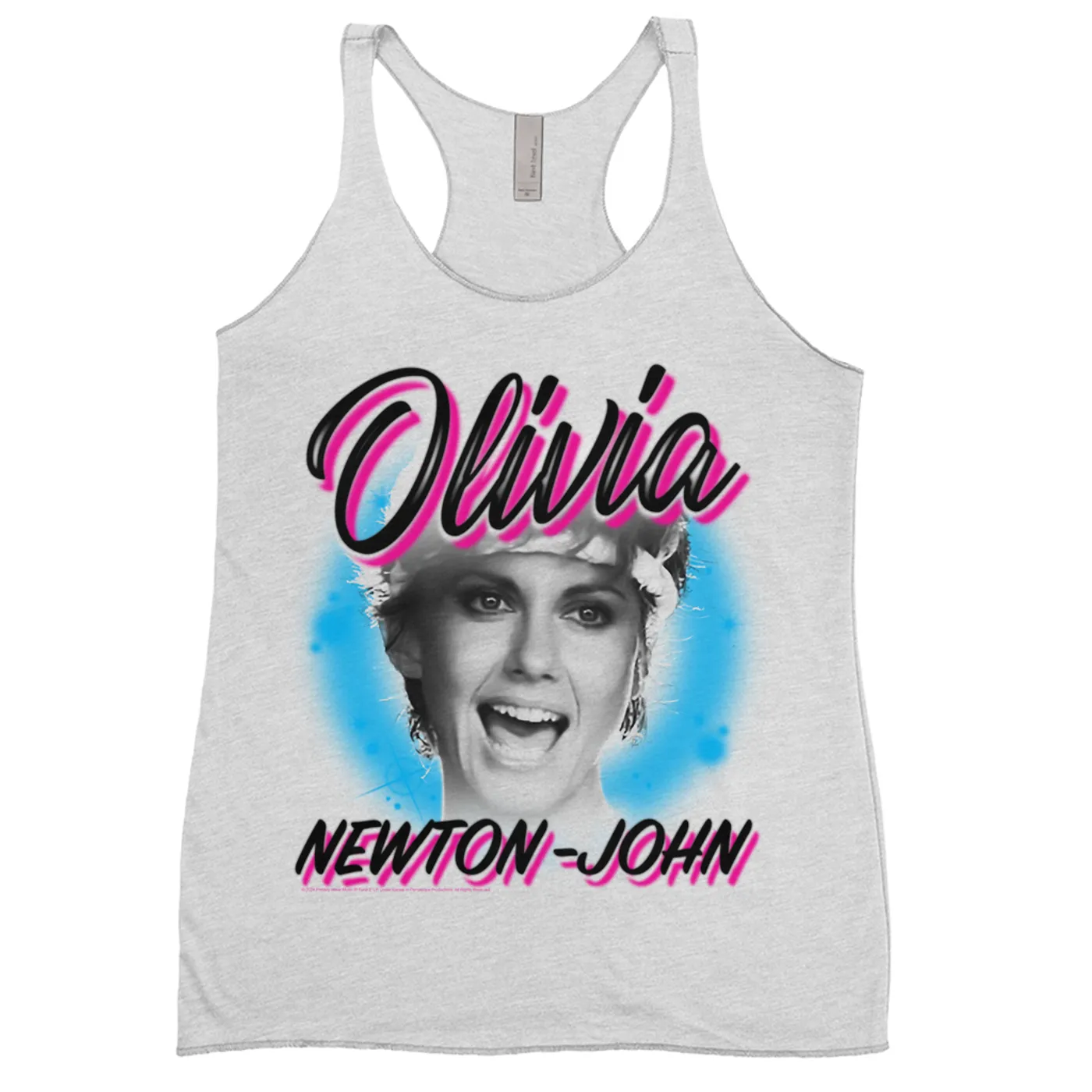 Olivia Newton-John Ladies' Tank Top | 80's Airbrush Logo Olivia Newton John Shirt