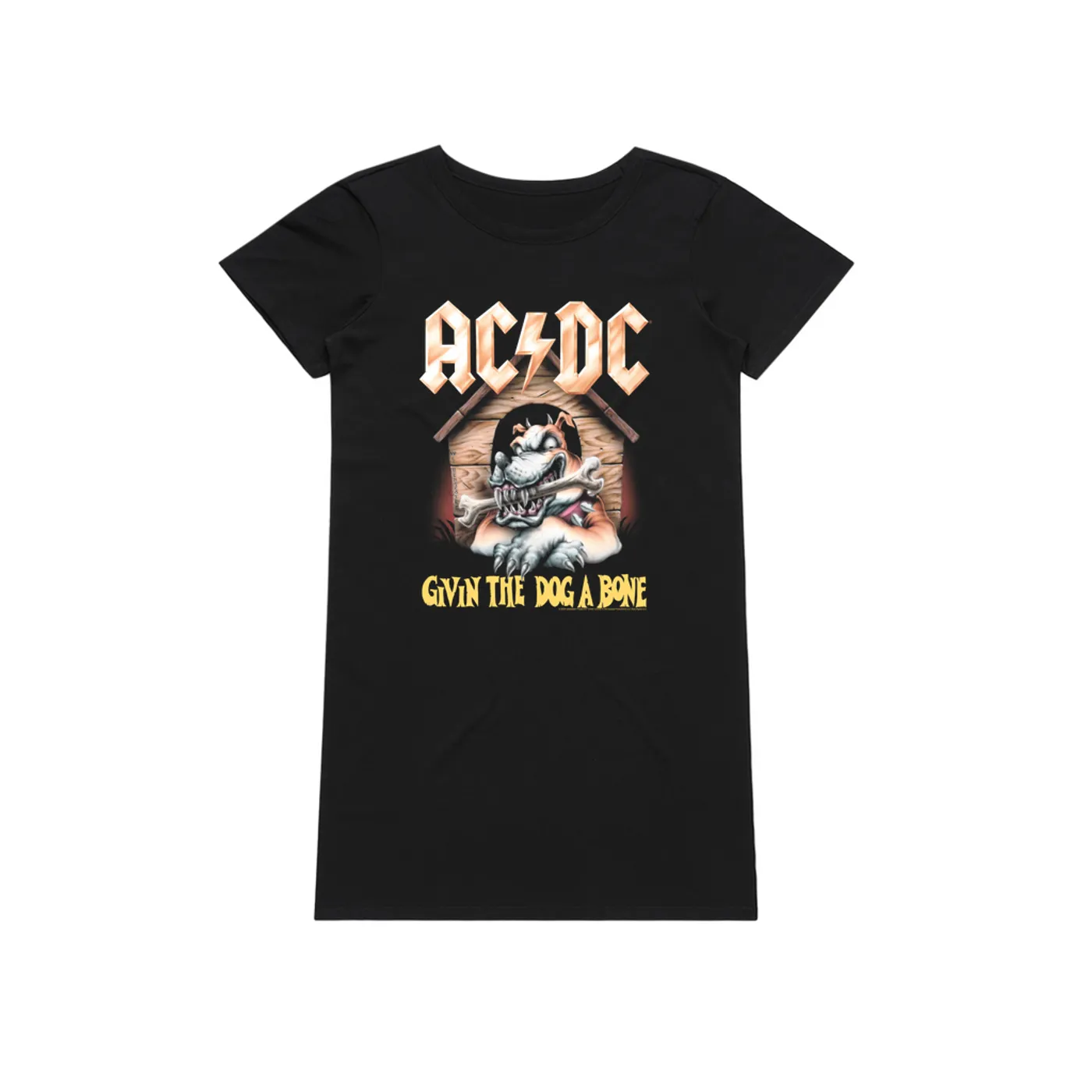 AC/DC Dress | Givin The Dog A Bone Design ACDC T-Shirt Dress
