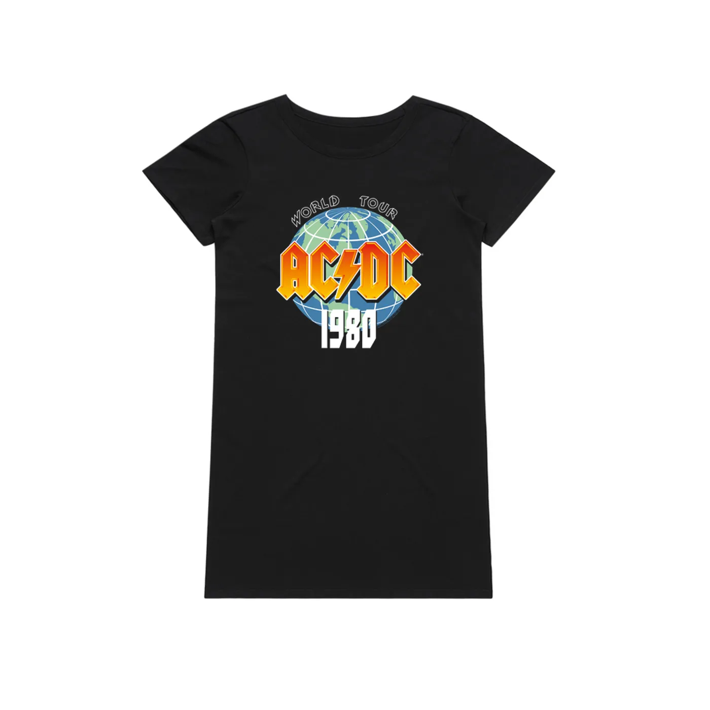 AC/DC Dress | 1980 Globe World Tour ACDC T-Shirt Dress