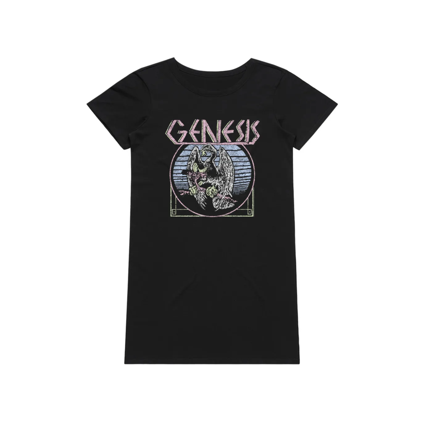 Genesis Dress | Pastel Vintage Genesis Logo Distressed (Merchbar Exclusive) Genesis T-Shirt Dress