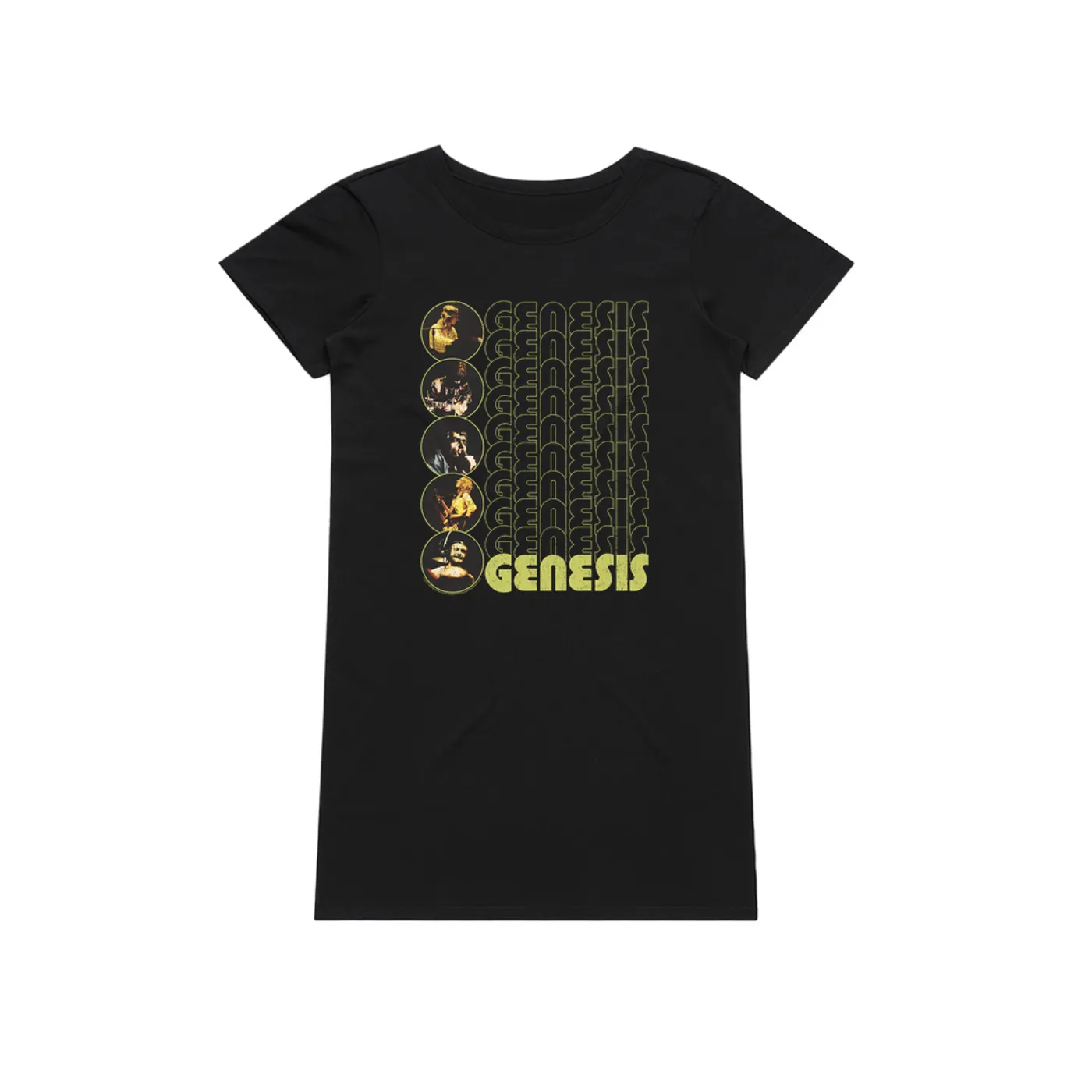 Genesis Dress | The Carpet Crawlers Album Design Distressed Genesis T-Shirt Dress
