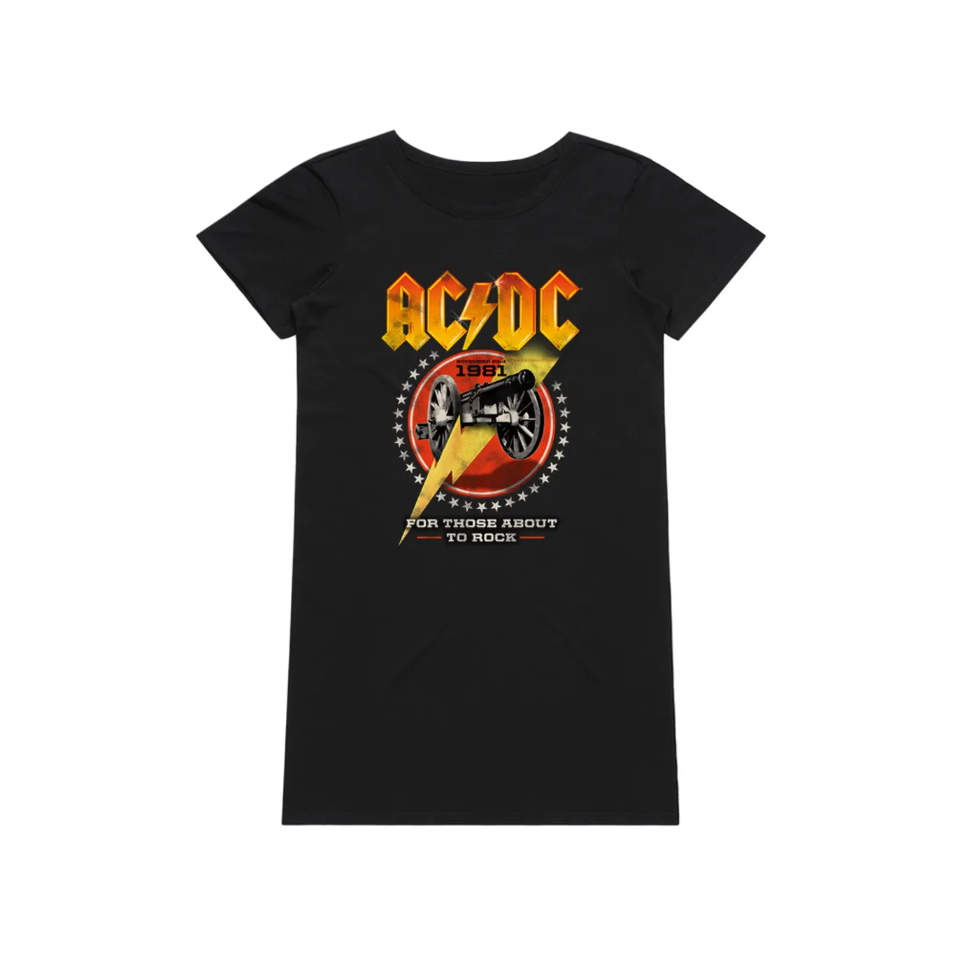 AC/DC Dress | For Those About To Rock Tour 1981 (Merchbar Exclusive) ACDC T-Shirt Dress