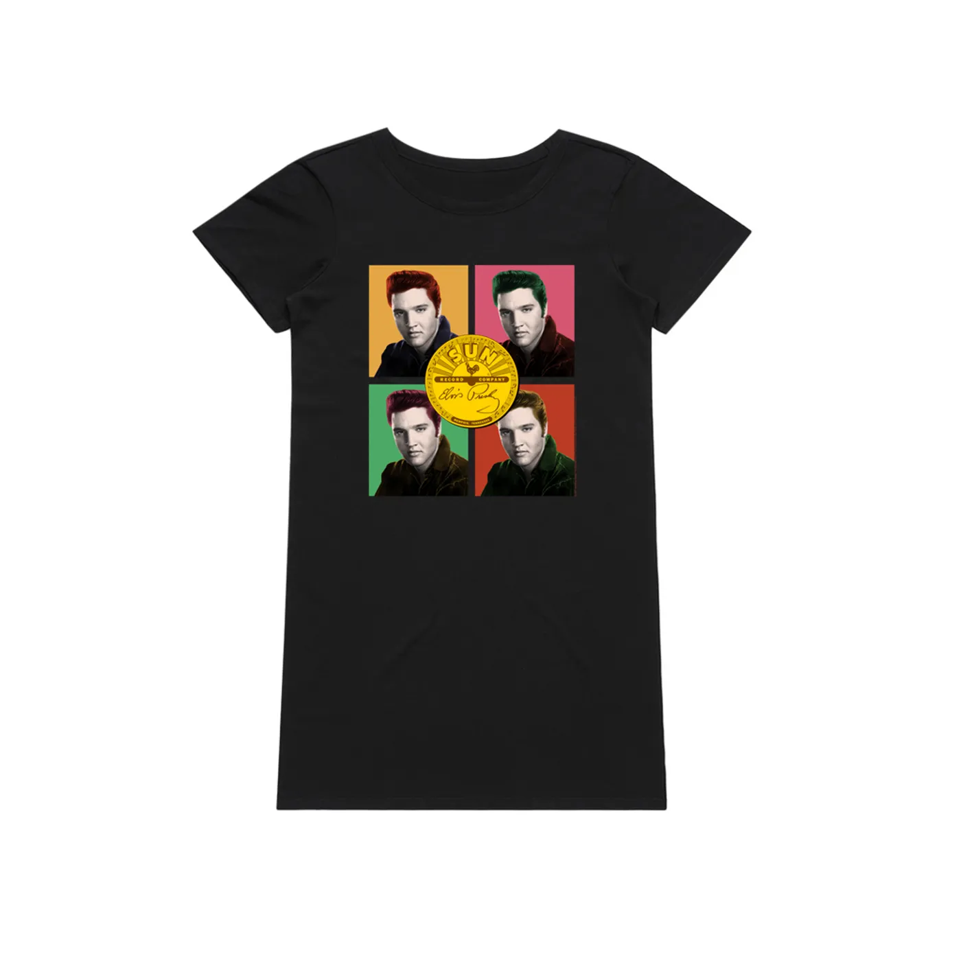 Elvis Presley Dress | Polished Pop Art Elvis Presley T-Shirt Dress