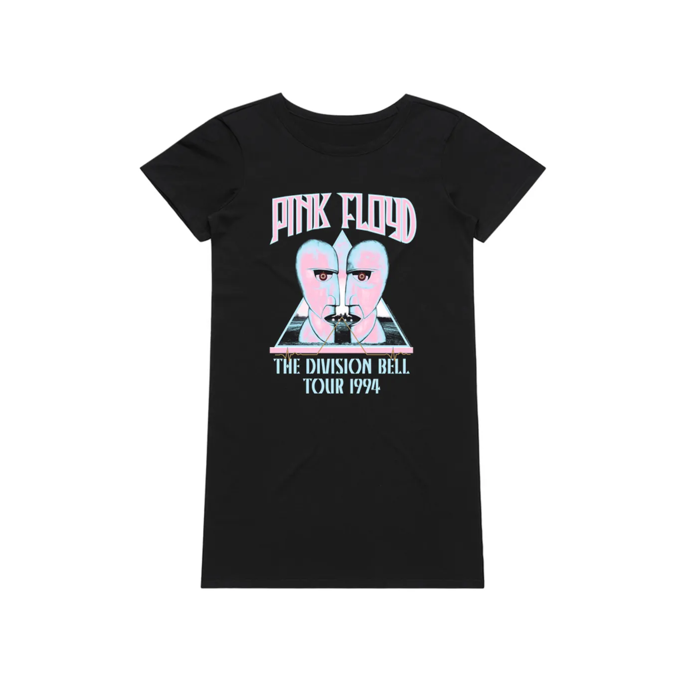 Pink Floyd Dress | Colorful Division Bell 1994 Tour Design Pink Floyd T-Shirt Dress