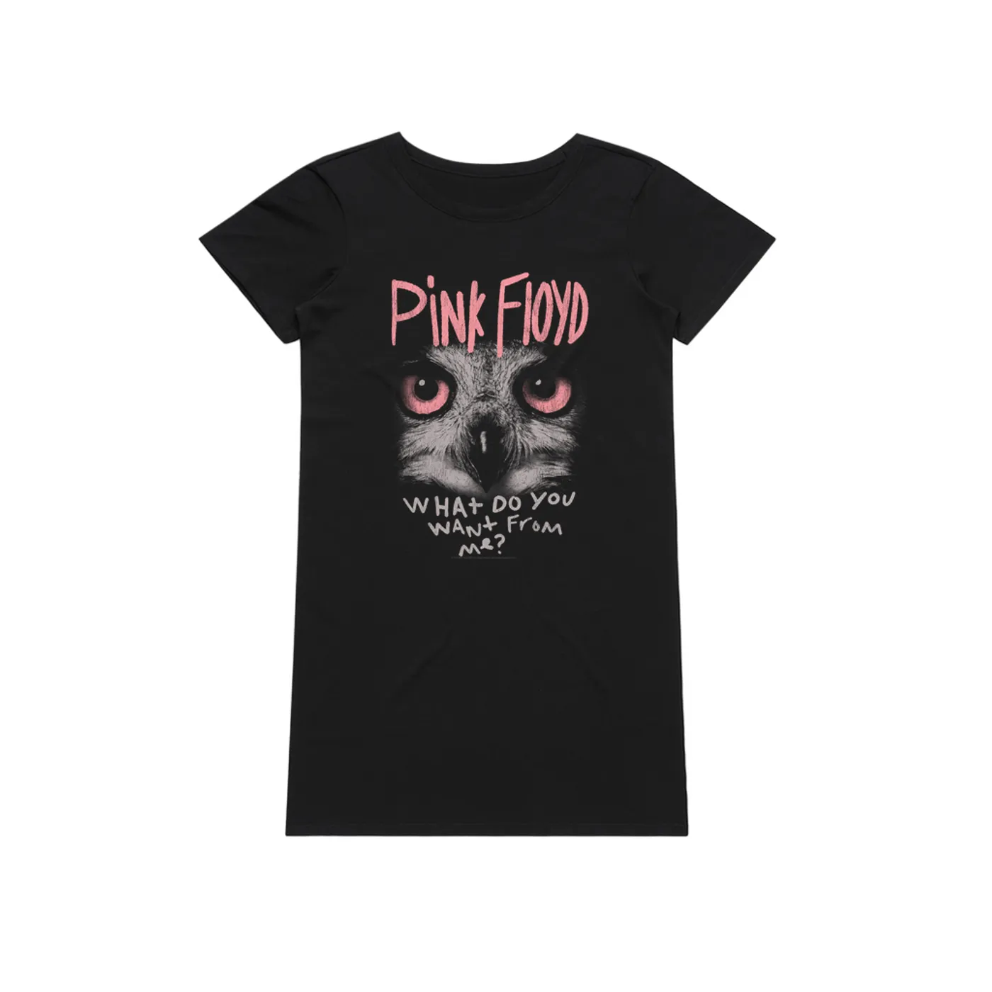 Pink Floyd Dress | What Do You Want From Me Design Distressed Pink Floyd T-Shirt Dress