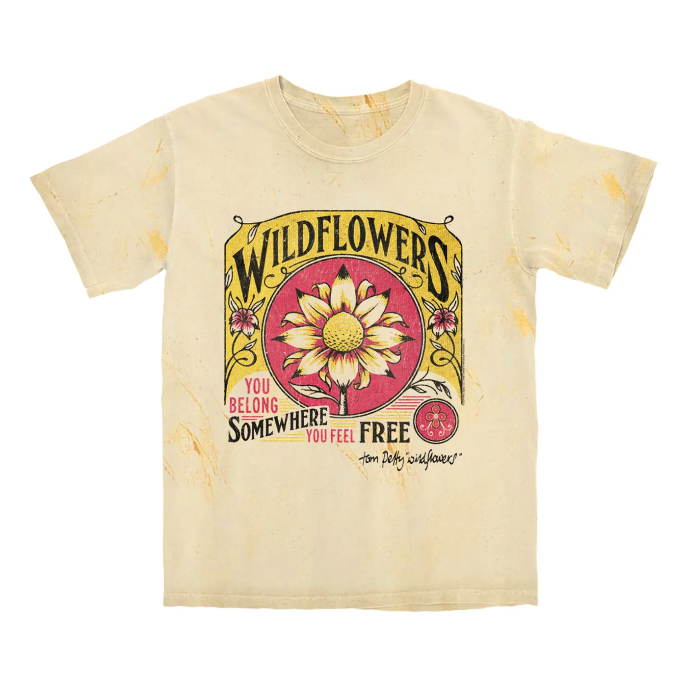Tom Petty and the Heartbreakers T-shirt | Wildflowers Cover Art Tom Petty Color Blast Shirt