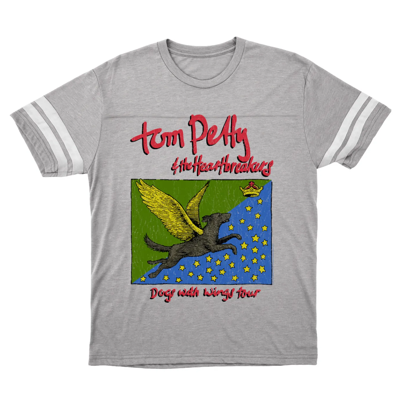 Tom Petty and the Heartbreakers T-Shirt | Dogs WIth Wings 1995 Tour Tom Petty Football Shirt