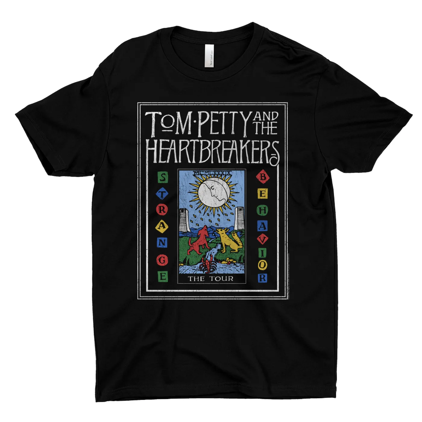 Tom Petty and the Heartbreakers T-Shirt | 1989 Strange Behavior Tour Image Distressed Tom Petty Shirt