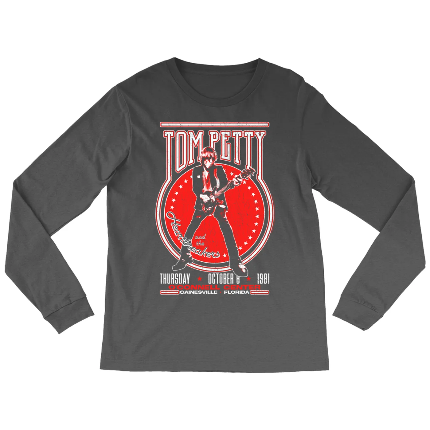 Tom Petty and the Heartbreakers Long Sleeve Shirt | Gainesville Florida 1981 Concert (Merchbar Exclusive) Tom Petty Shirt