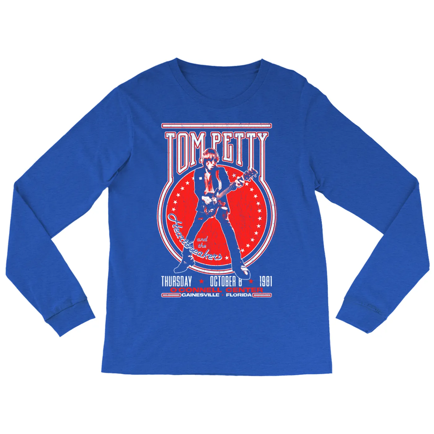 Tom Petty and the Heartbreakers Long Sleeve Shirt | Gainesville Florida 1981 Concert (Merchbar Exclusive) Tom Petty Shirt