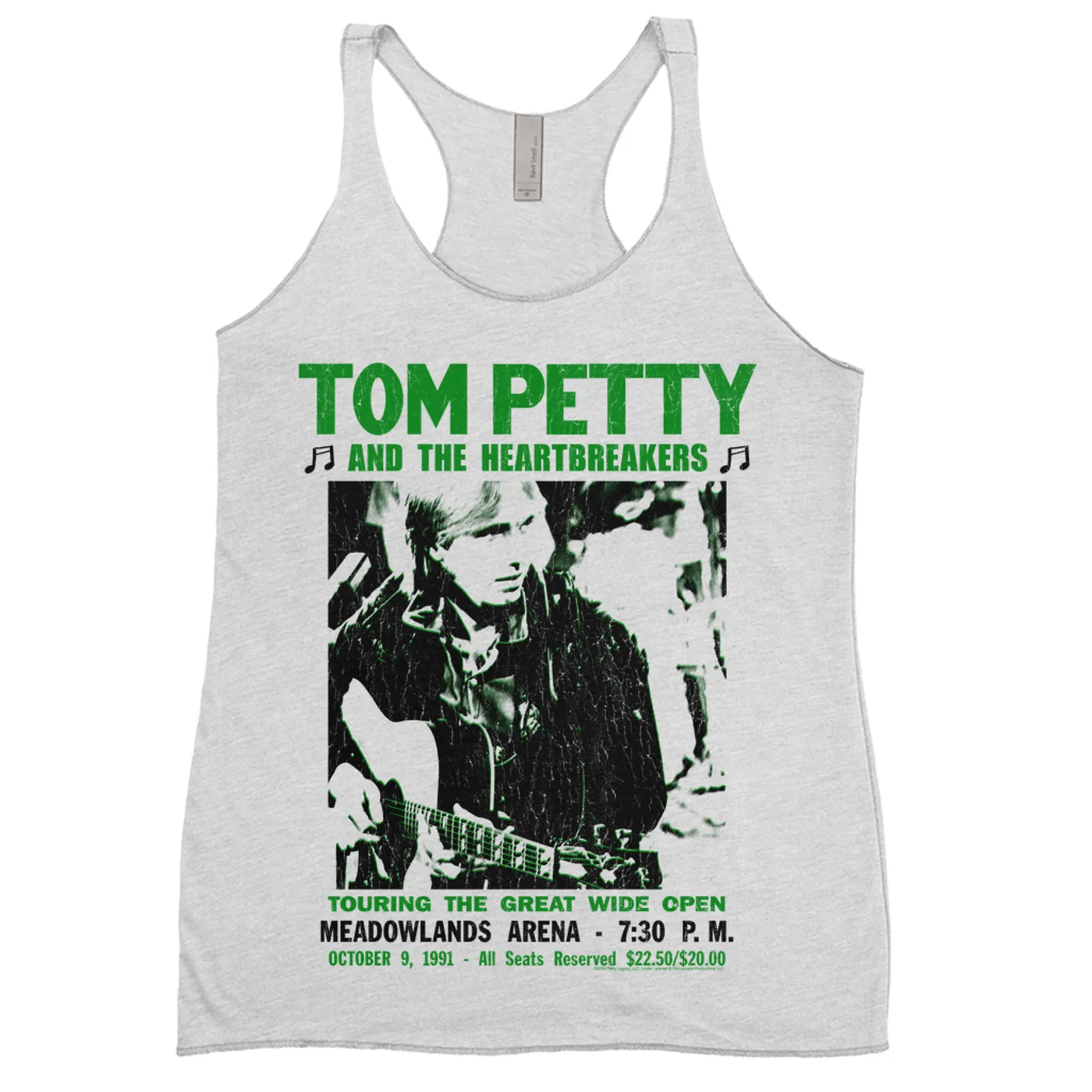 Tom Petty and the Heartbreakers Ladies' Tank Top | Meadow Lands Arena 1991 Concert Tom Petty Shirt