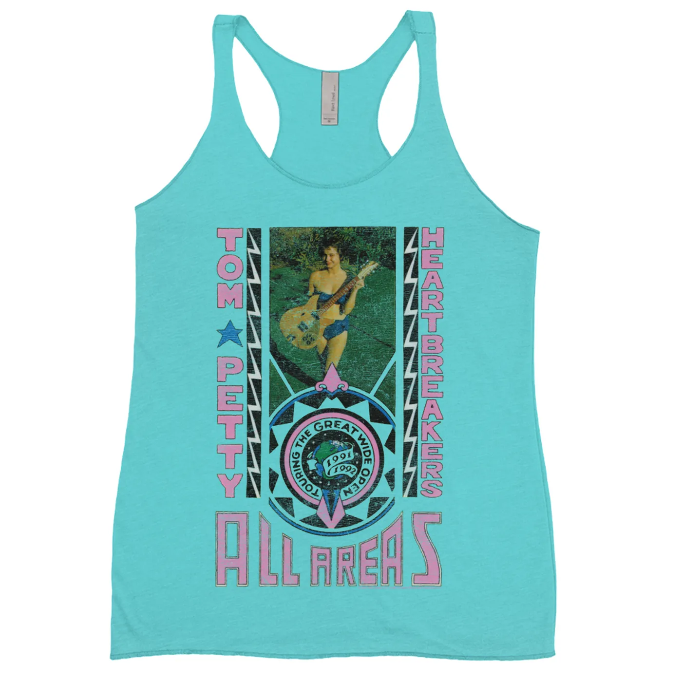 Tom Petty and the Heartbreakers Ladies' Tank Top | 1991 Into The Great Wide Open Tour Image Tom Petty Shirt