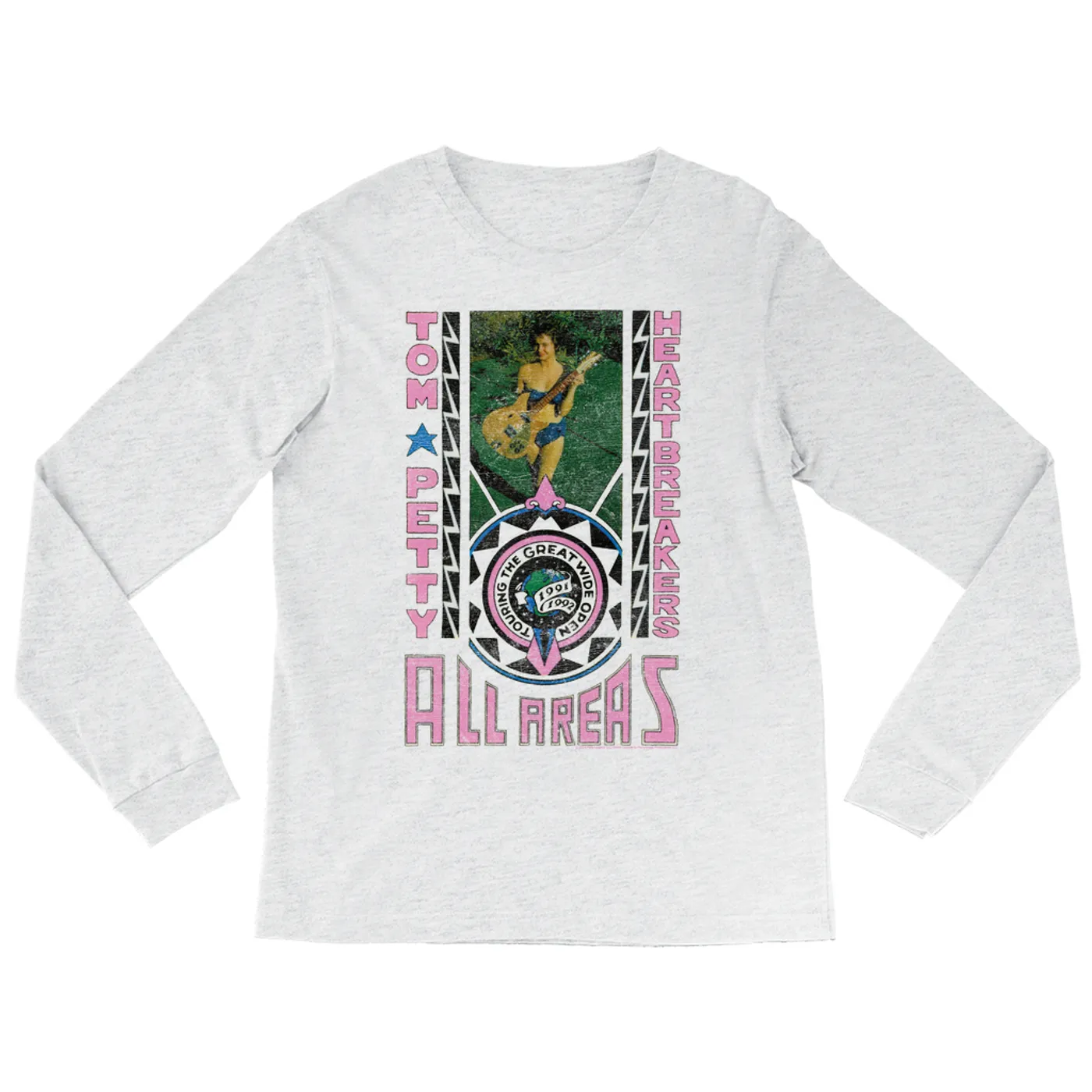 Tom Petty and the Heartbreakers Long Sleeve Shirt | 1991 Into The Great Wide Open Tour Image Tom Petty Shirt