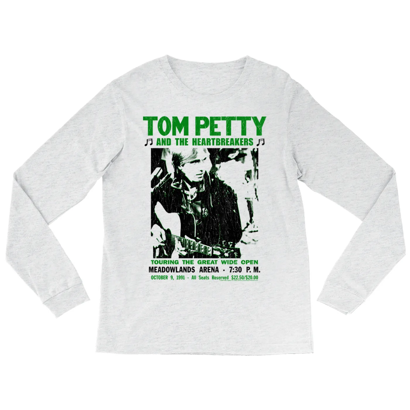 Tom Petty and the Heartbreakers Long Sleeve Shirt | Meadow Lands Arena 1991 Concert Tom Petty Shirt