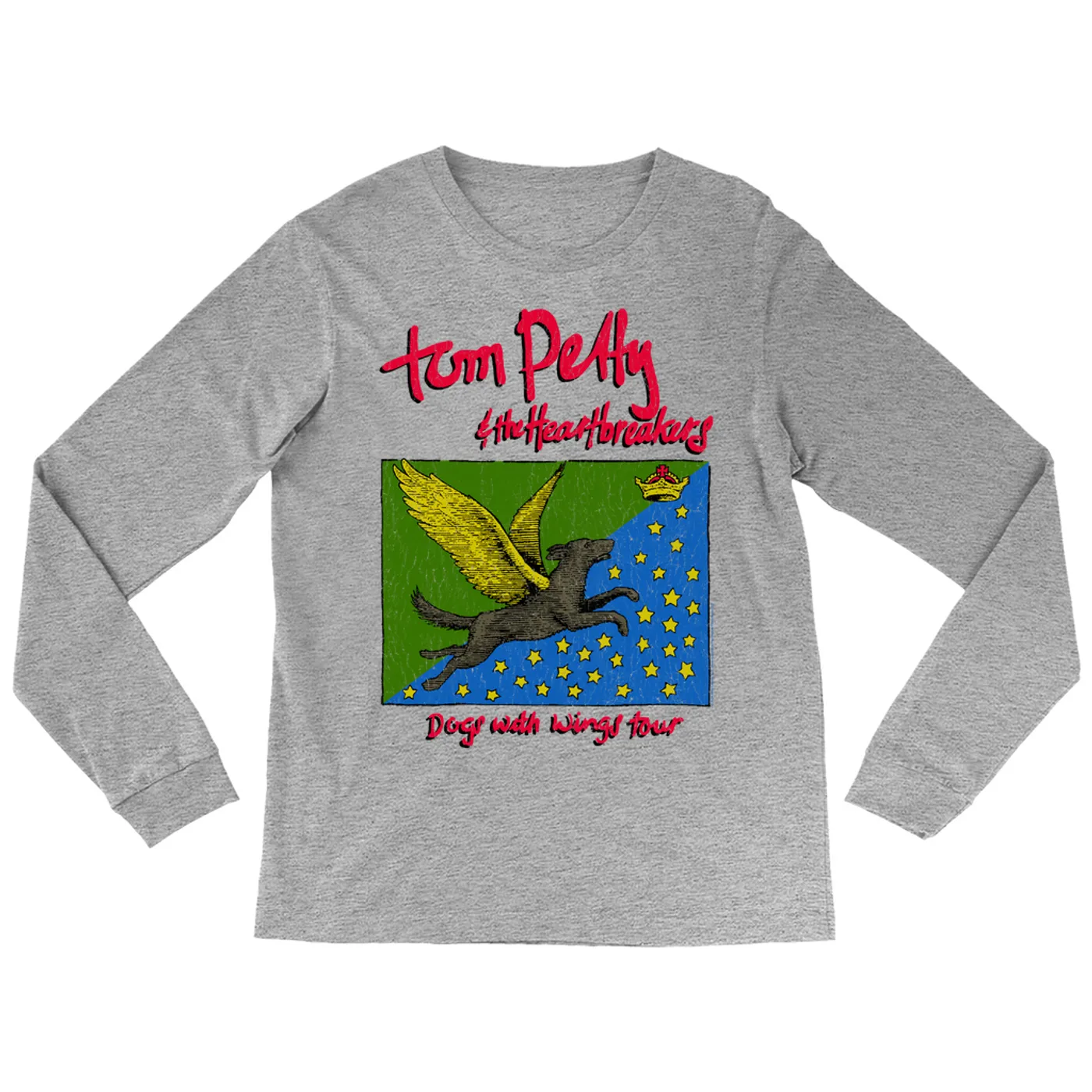 Tom Petty and the Heartbreakers Long Sleeve Shirt | Dogs WIth Wings 1995 Tour Tom Petty Shirt